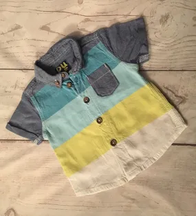 1 Months Striped Chambray Shirt