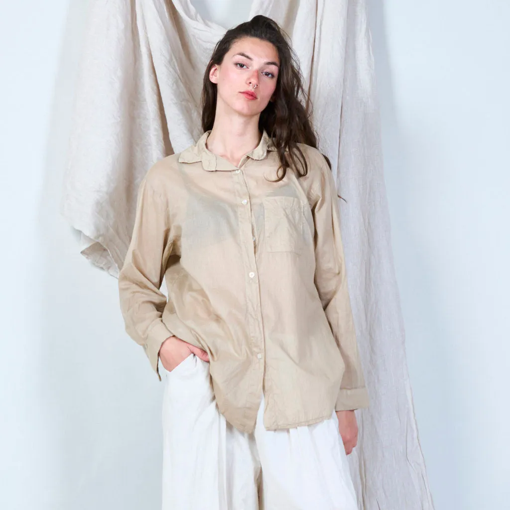 100% Cotton solid color oversized shirt wholesale