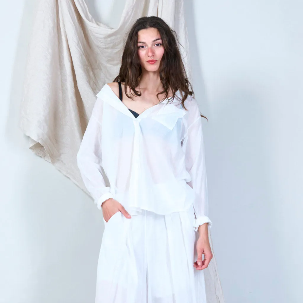 100% Cotton solid color oversized shirt wholesale