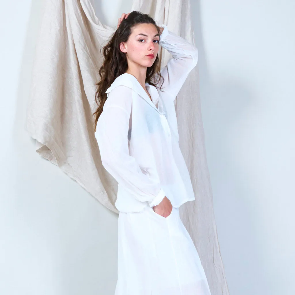 100% Cotton solid color oversized shirt wholesale