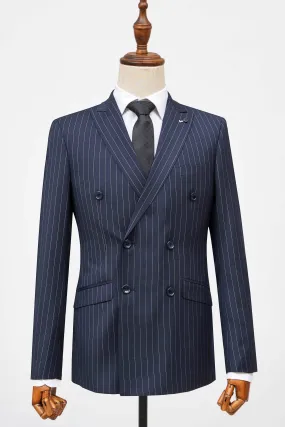 2 PIECE SUIT SLIM FIT DOUBLE BREAST NAVY