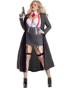 20s Gangster Babe Womens Plus Size Costume