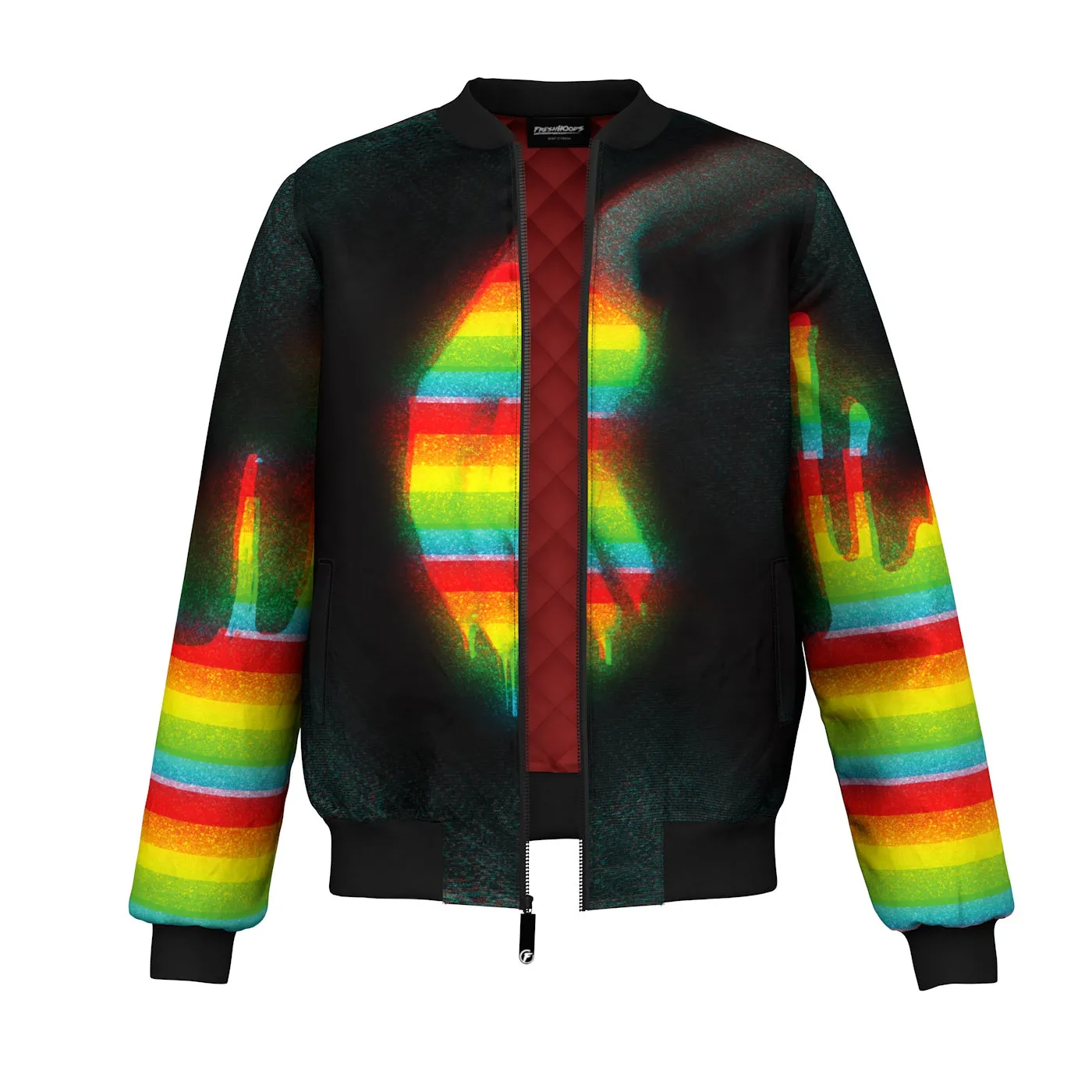 A Handful Rainbow Bomber Jacket