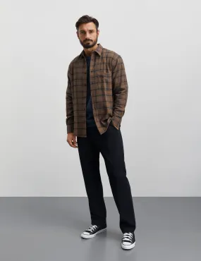 Alaska Flannel Check Sune Shirt, Desert Palm/Deep Well Check