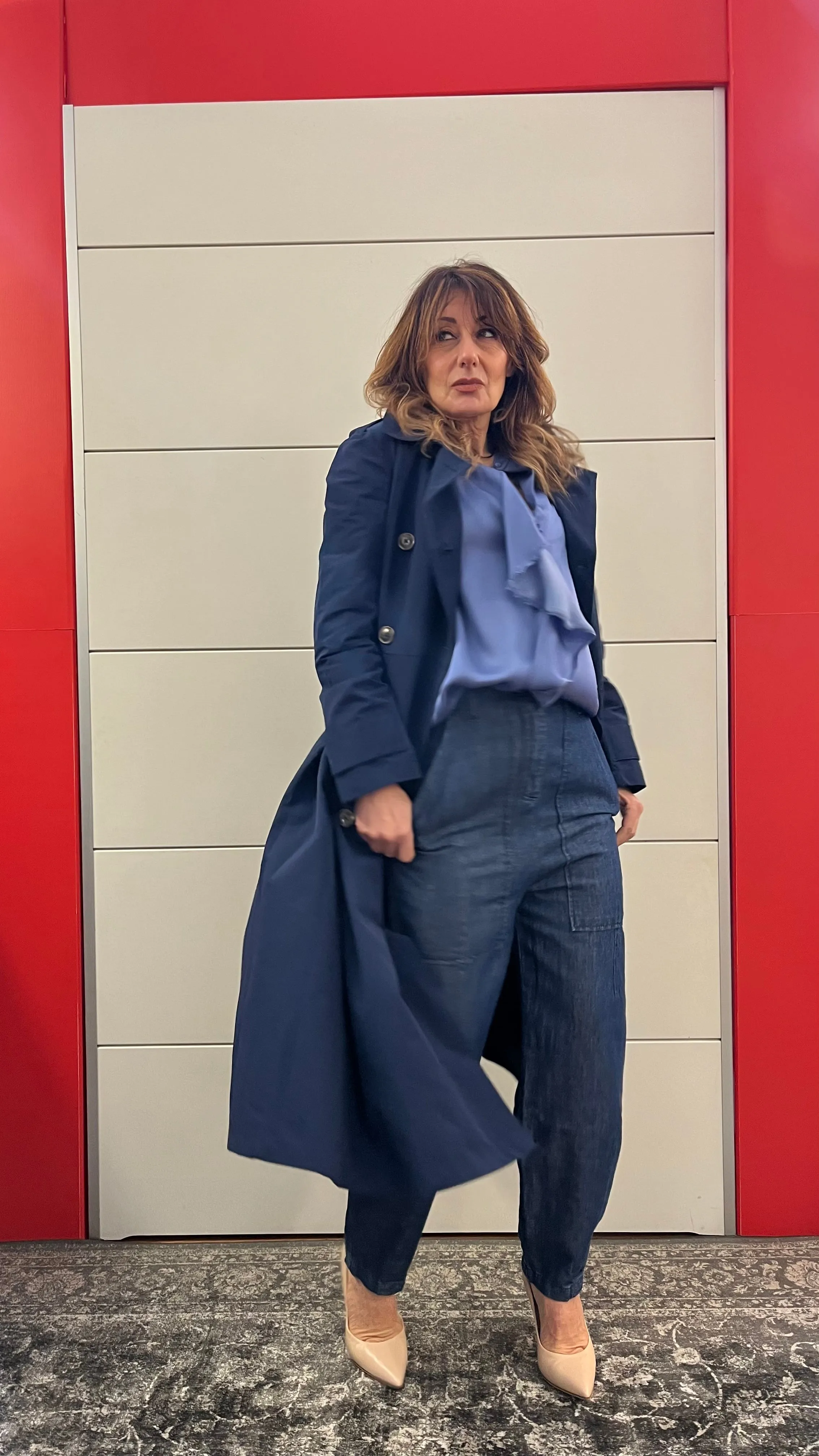 Alessia Santi Double-Breasted Trench Coat