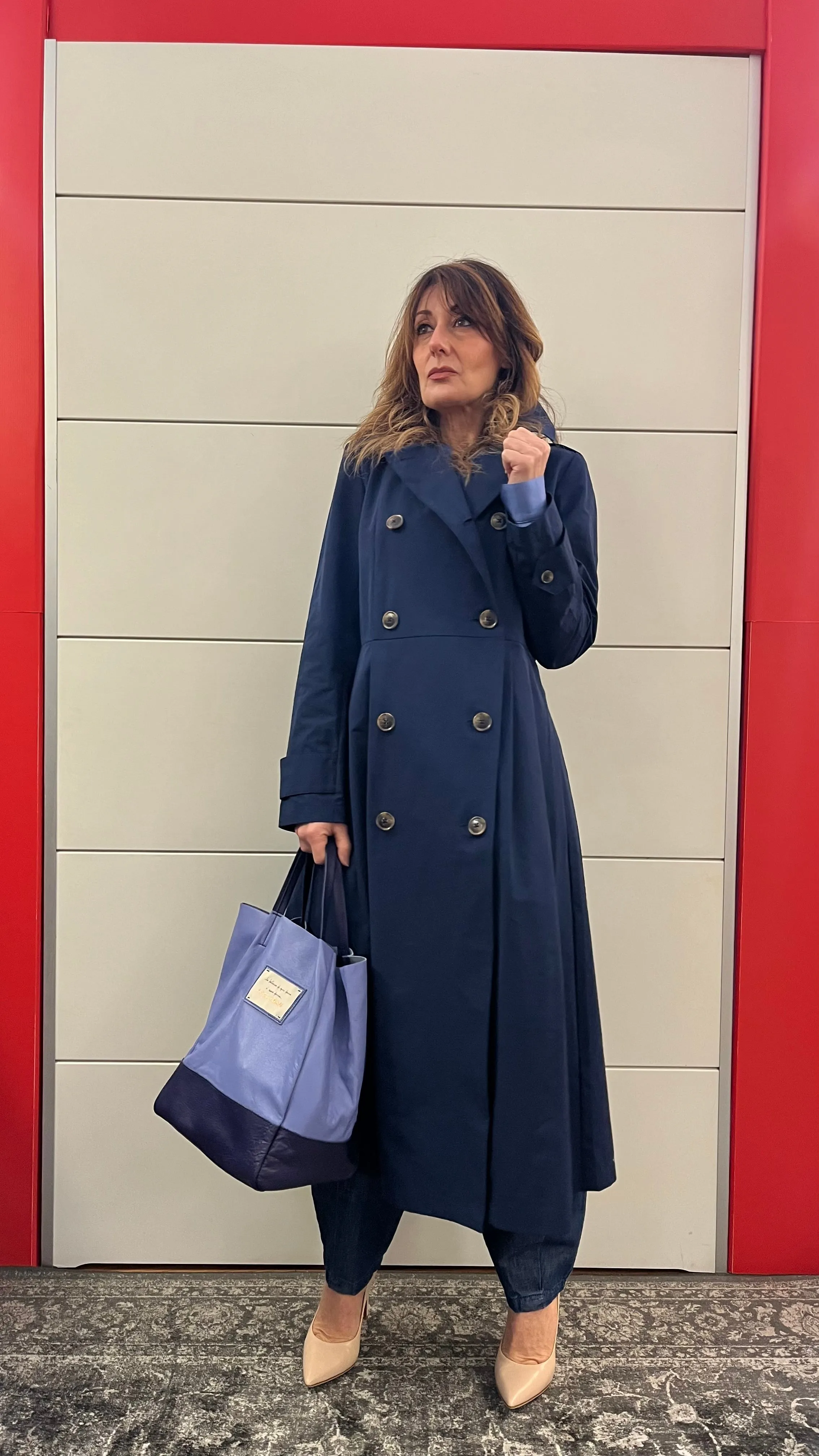 Alessia Santi Double-Breasted Trench Coat