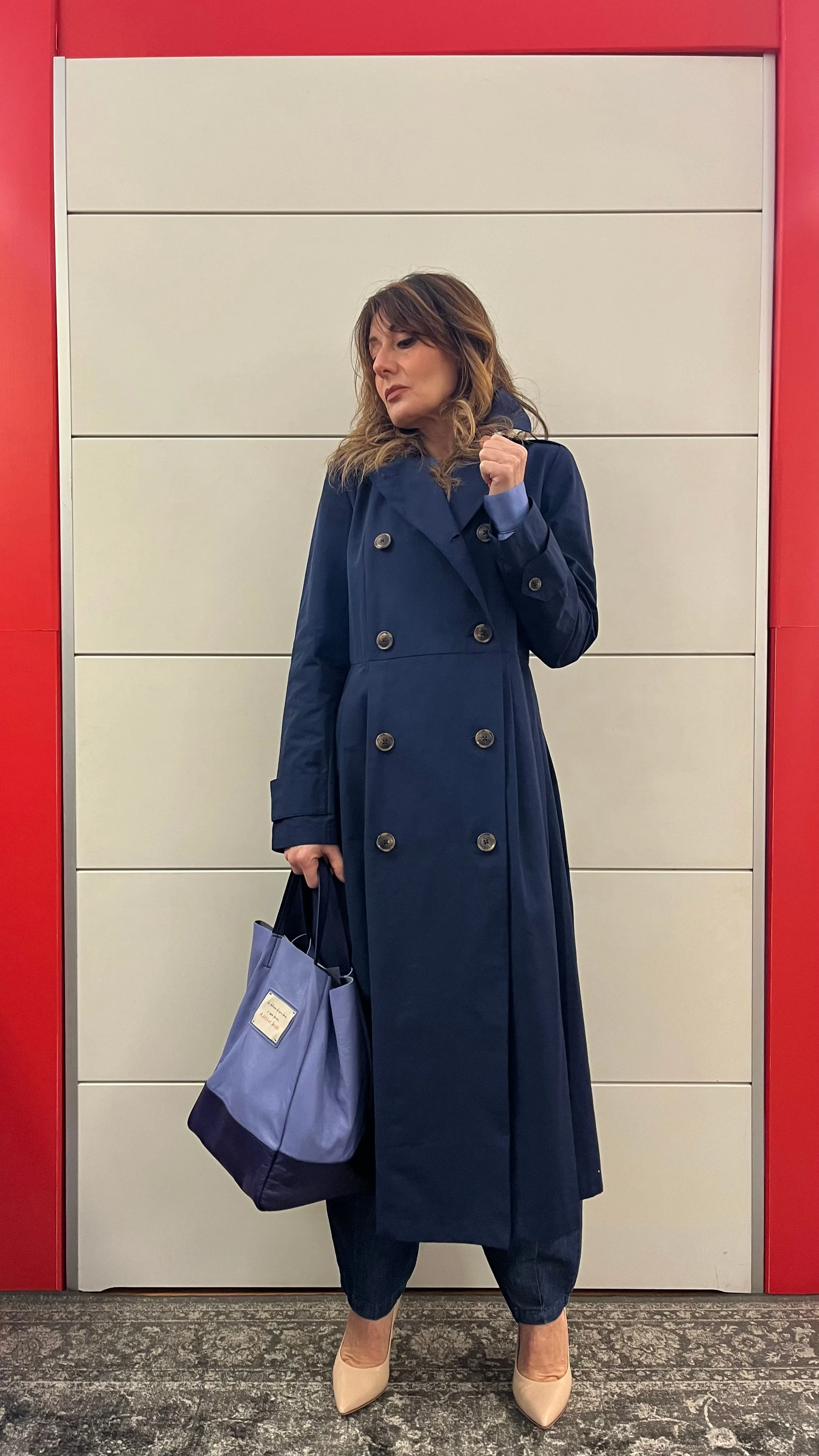 Alessia Santi Double-Breasted Trench Coat