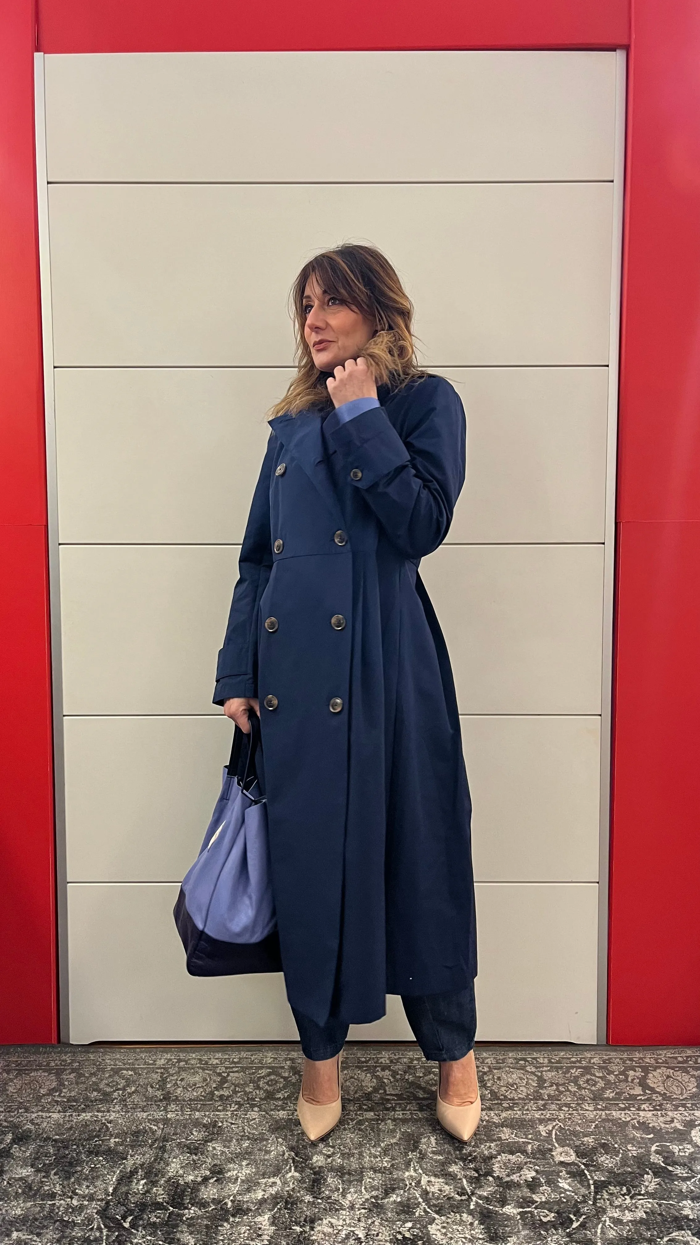 Alessia Santi Double-Breasted Trench Coat