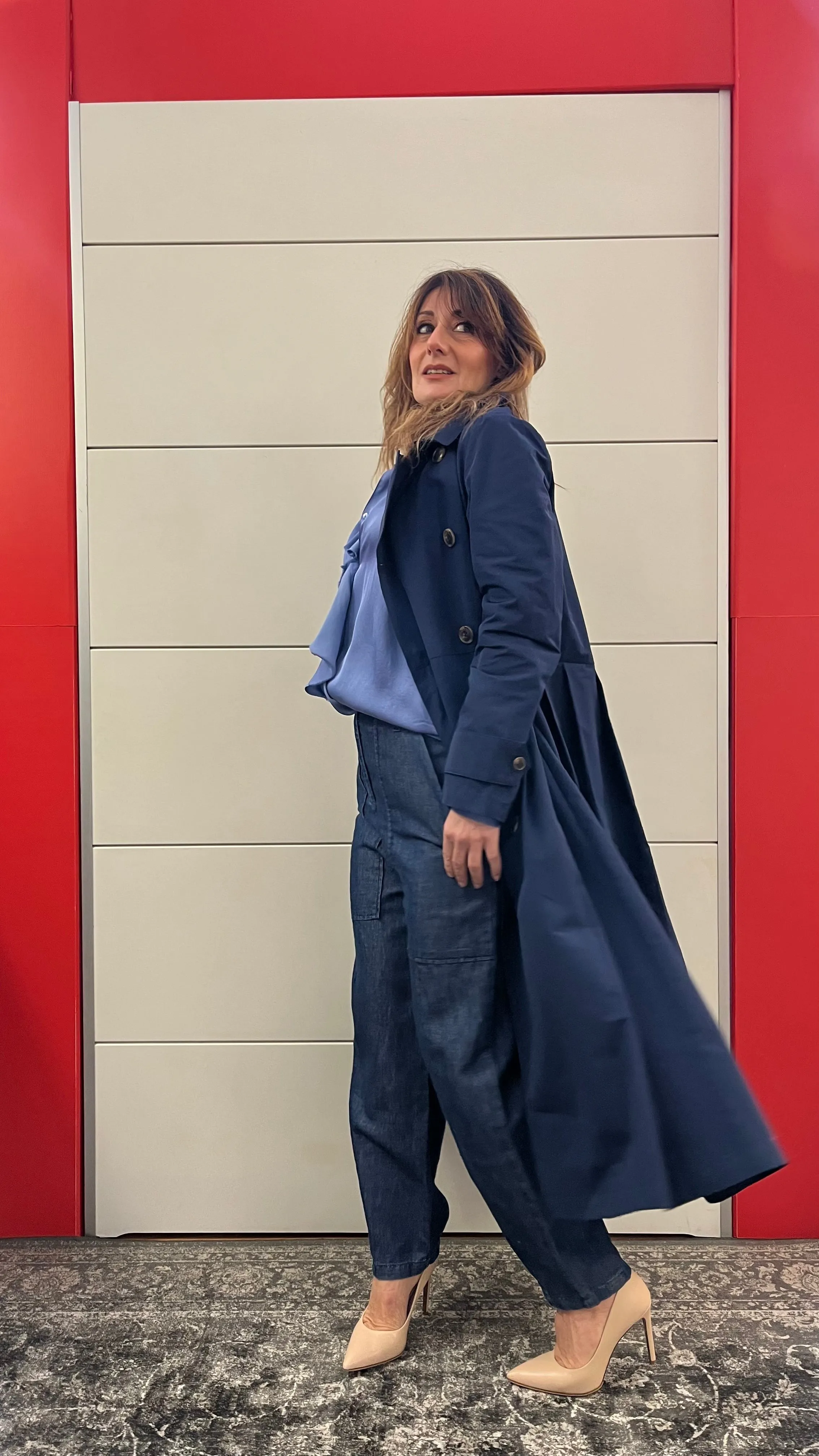 Alessia Santi Double-Breasted Trench Coat