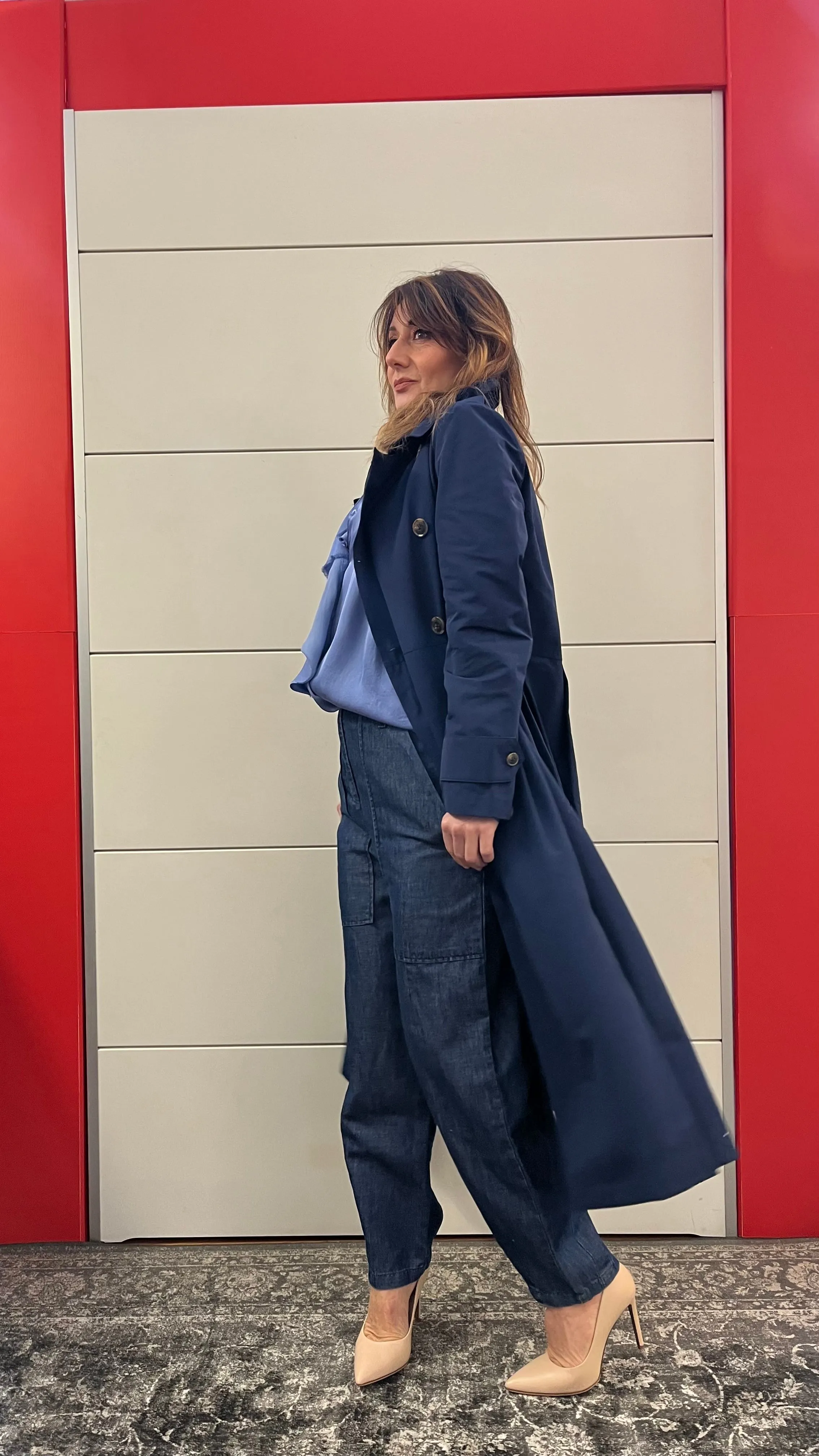 Alessia Santi Double-Breasted Trench Coat