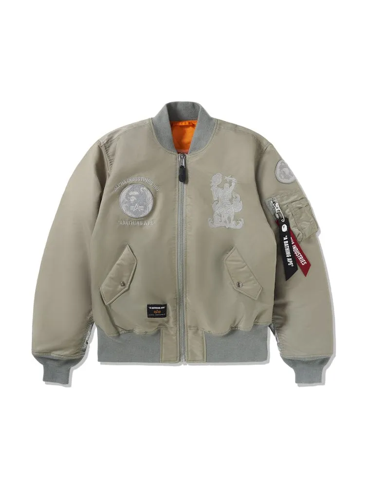 ALPHA X BAPE MA-1 BOMBER JACKET