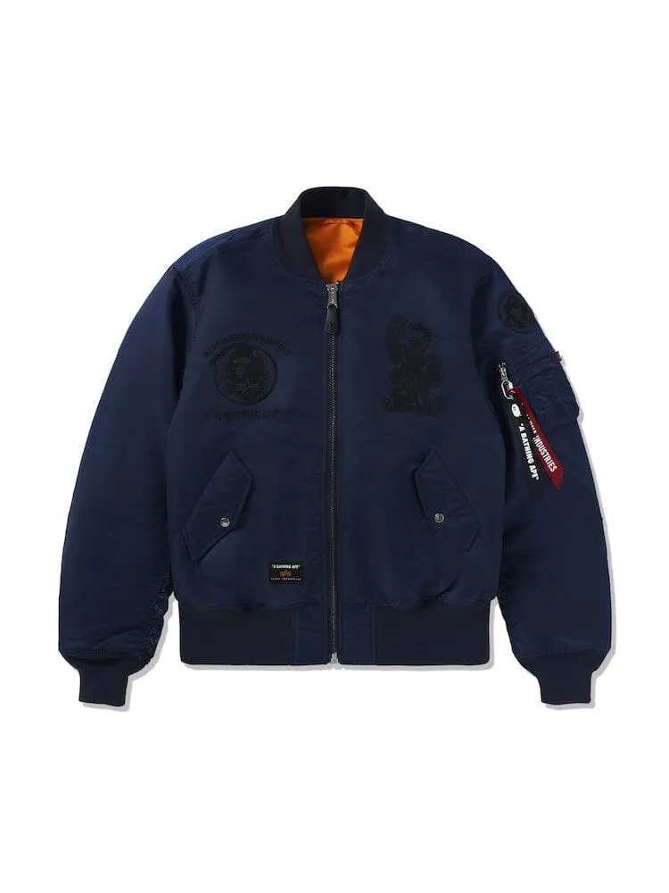 ALPHA X BAPE MA-1 BOMBER JACKET