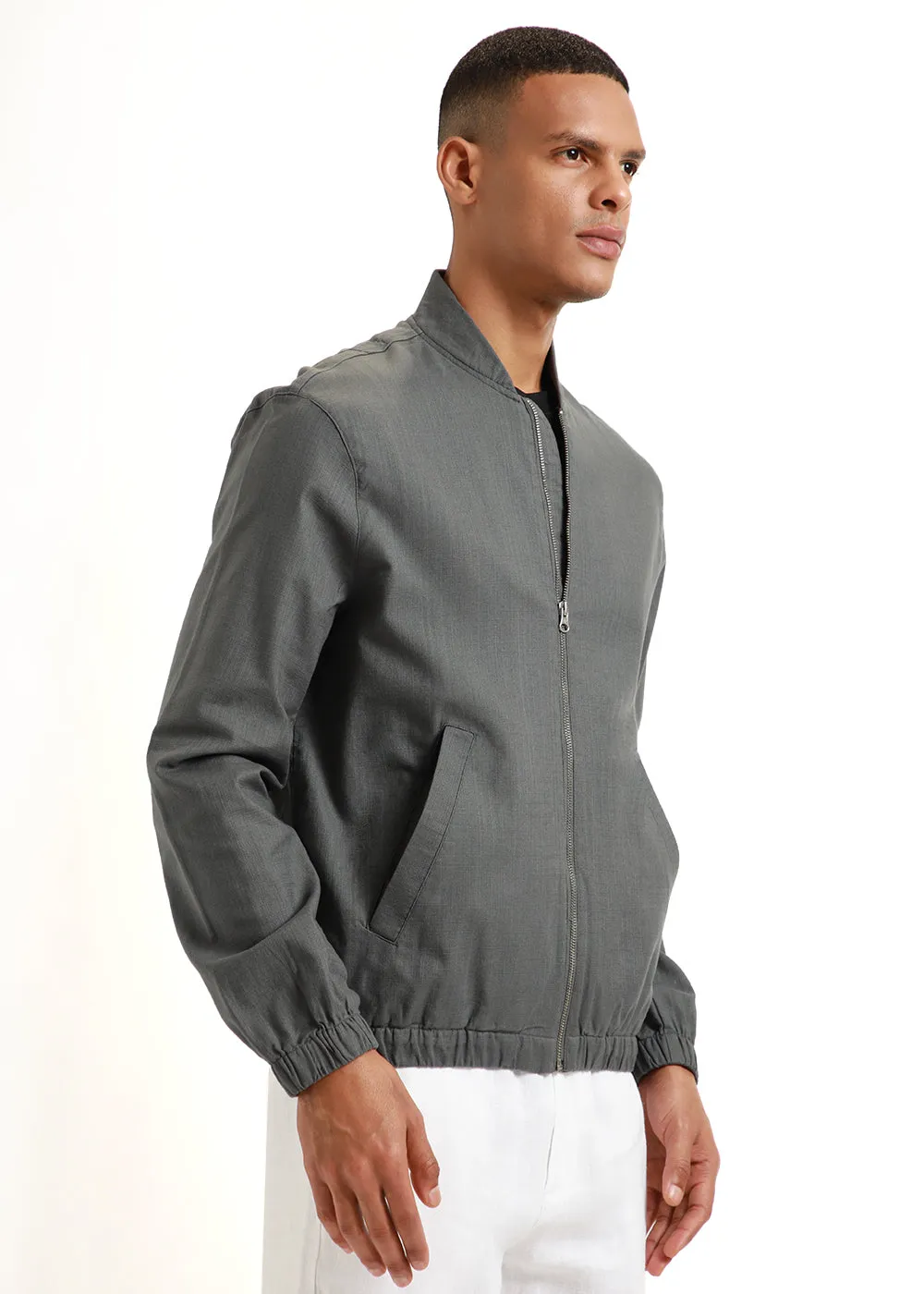 Anchor Bomber Linen Jacket