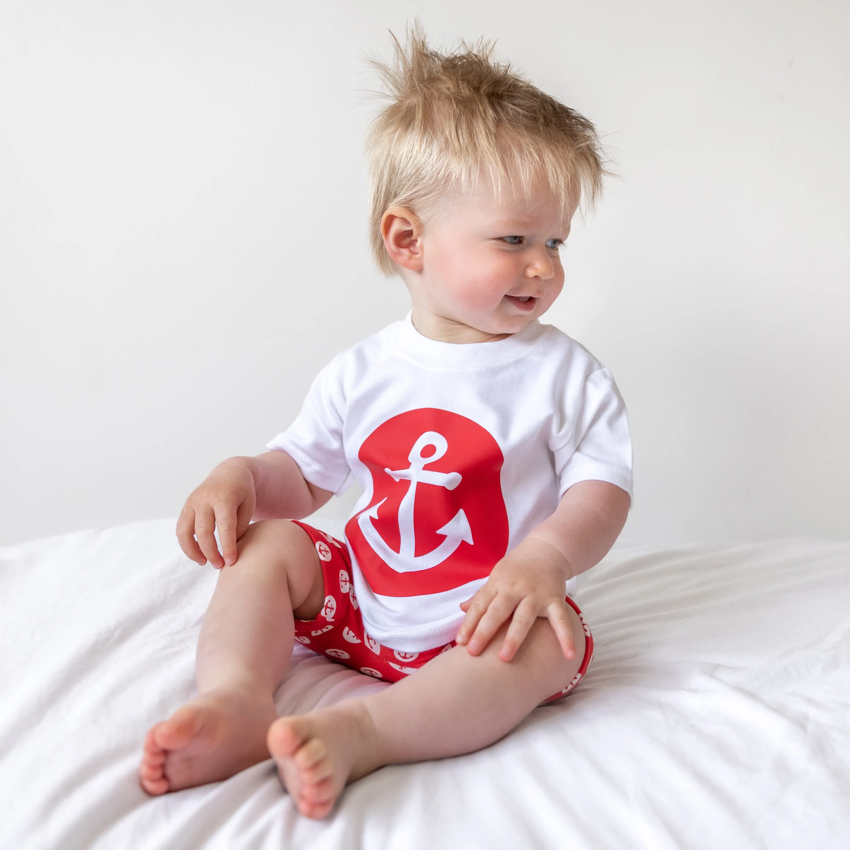 Anchor print T shirt