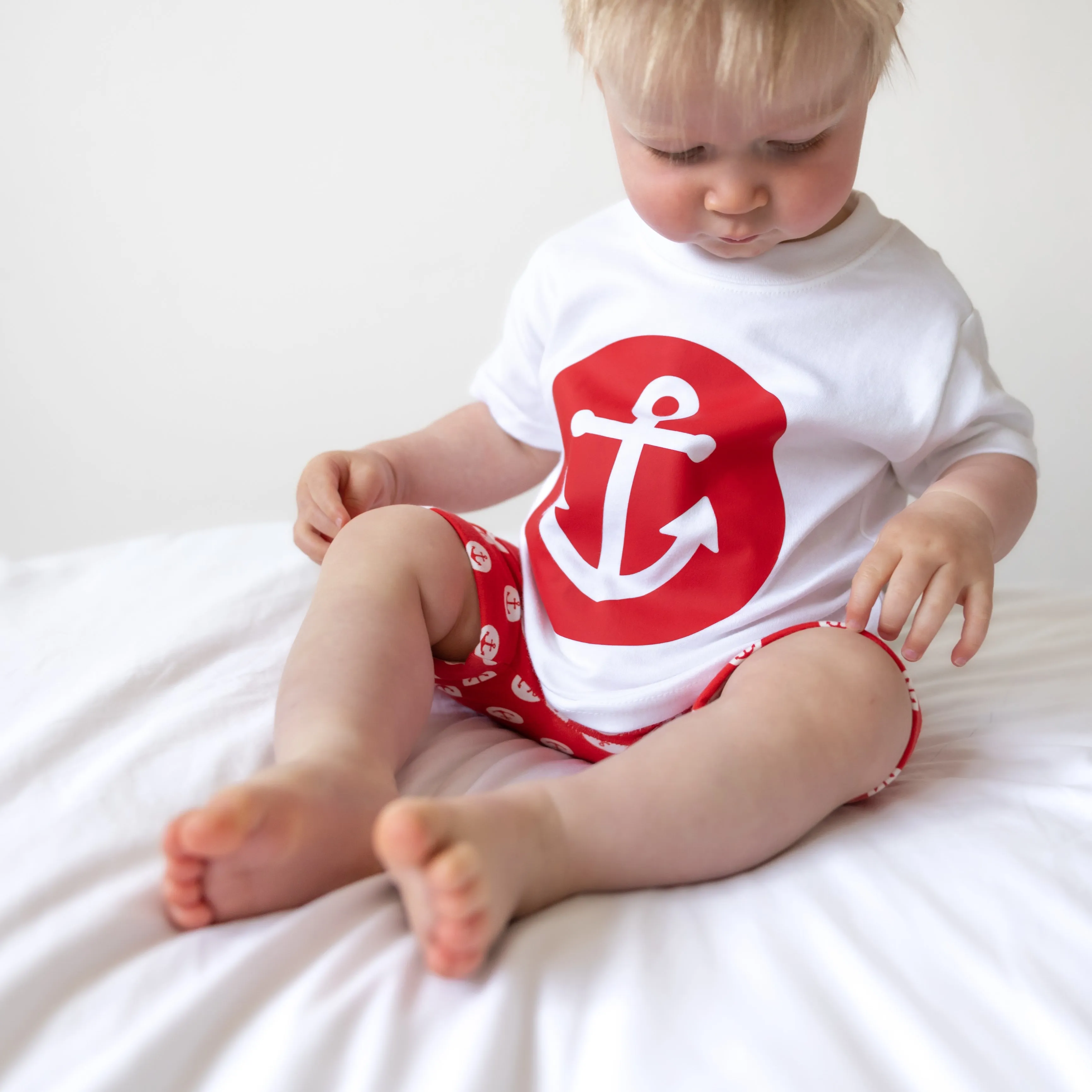 Anchor print T shirt