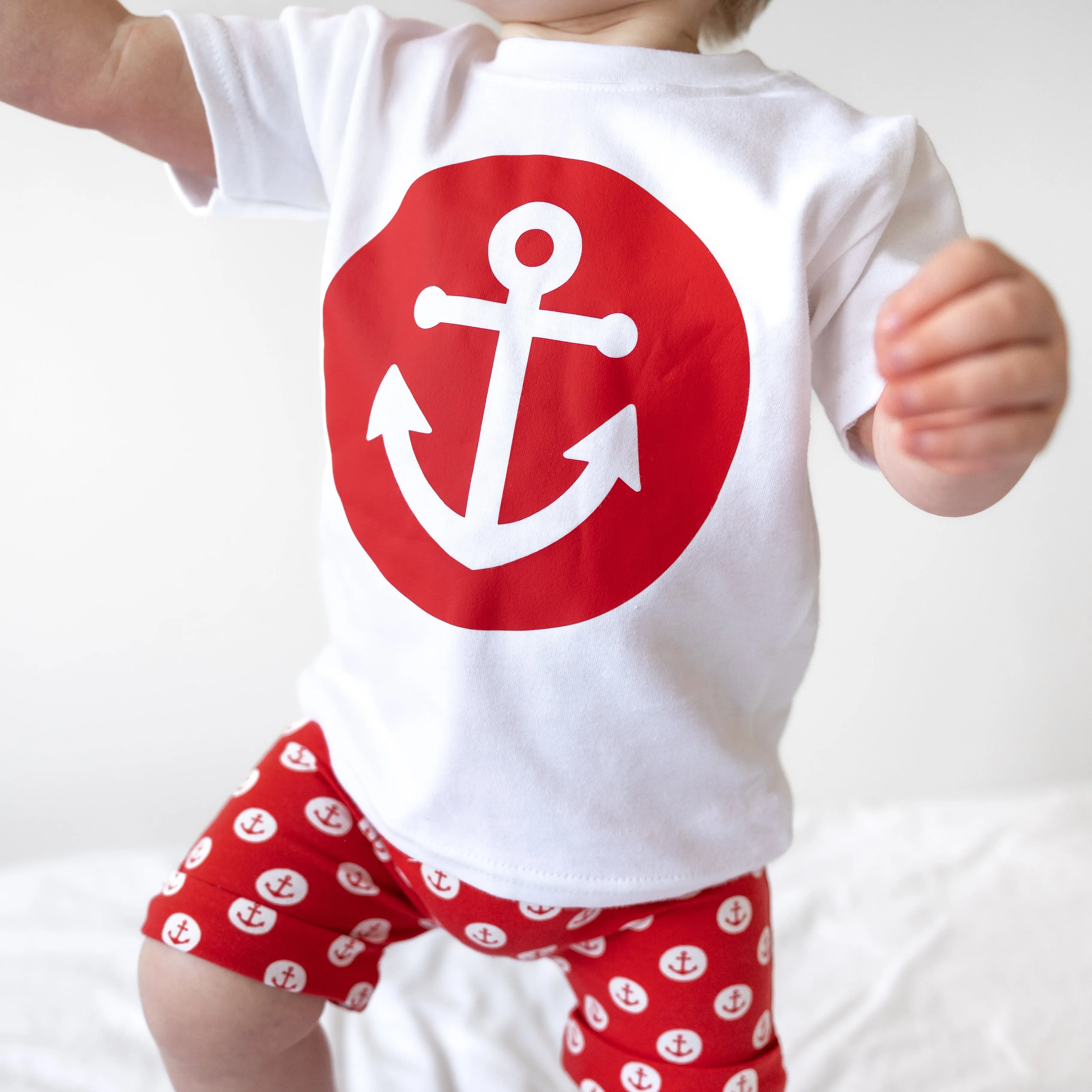 Anchor print T shirt