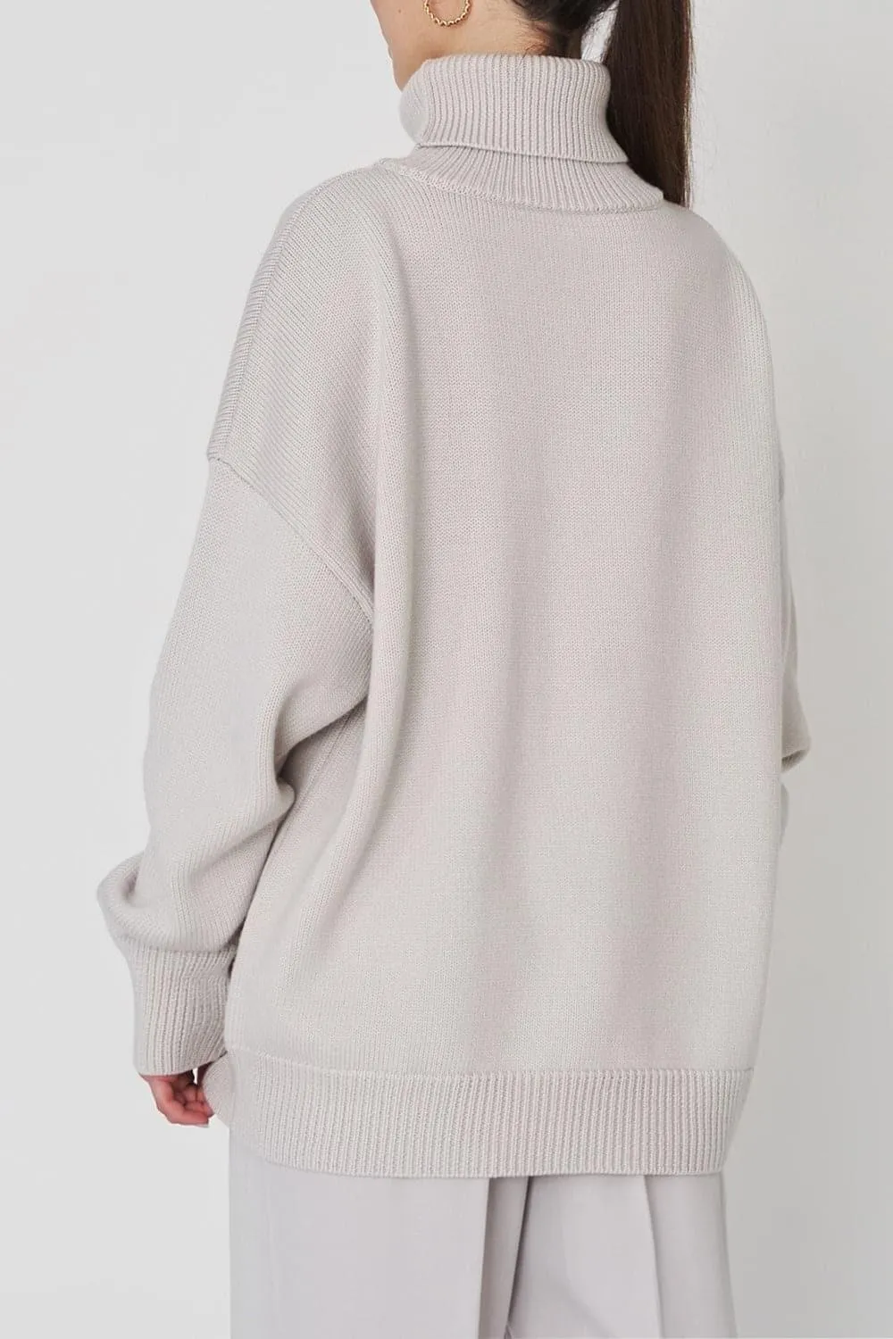 Angela Turtle Neck Dropped Shoulder Sweater