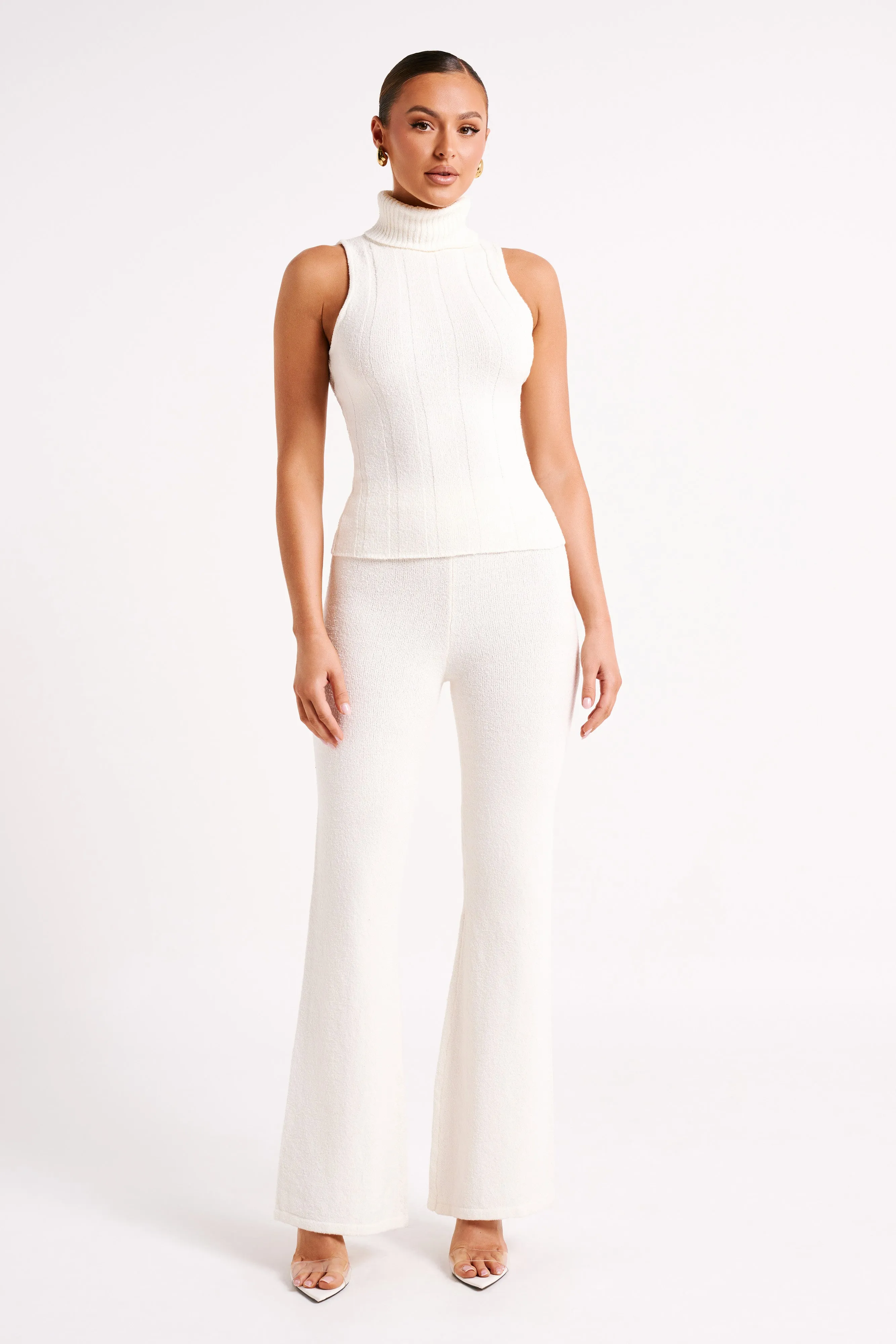 Angelina Ribbed Turtleneck - Ivory