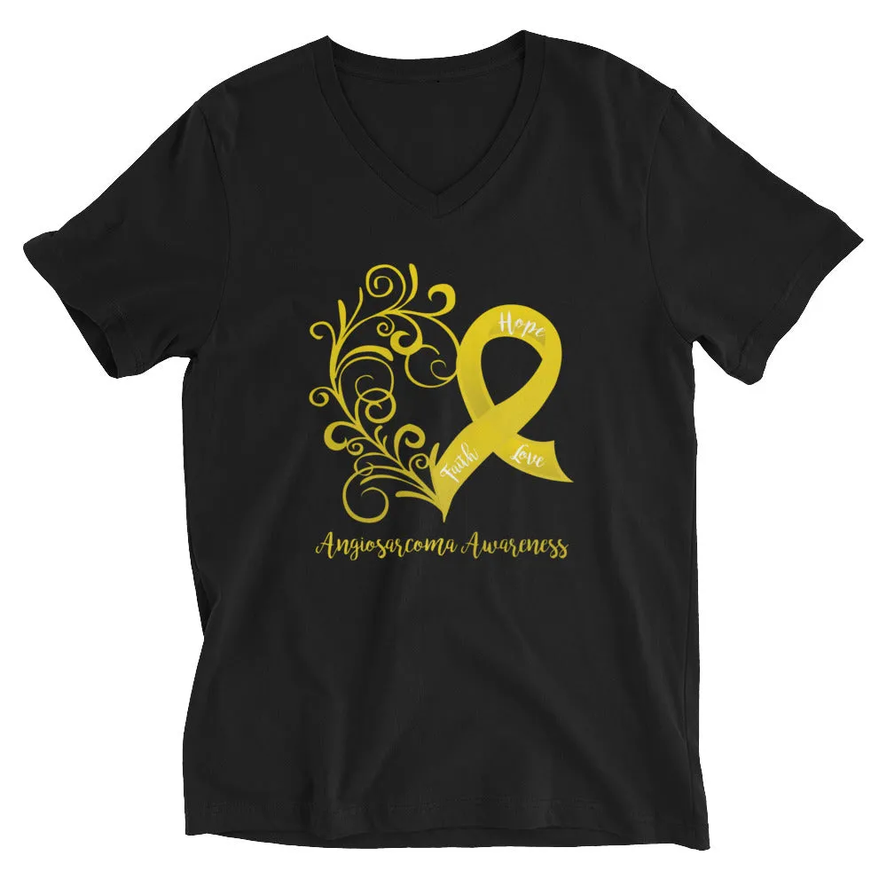 Angiosarcoma Awareness V-Neck T-Shirt