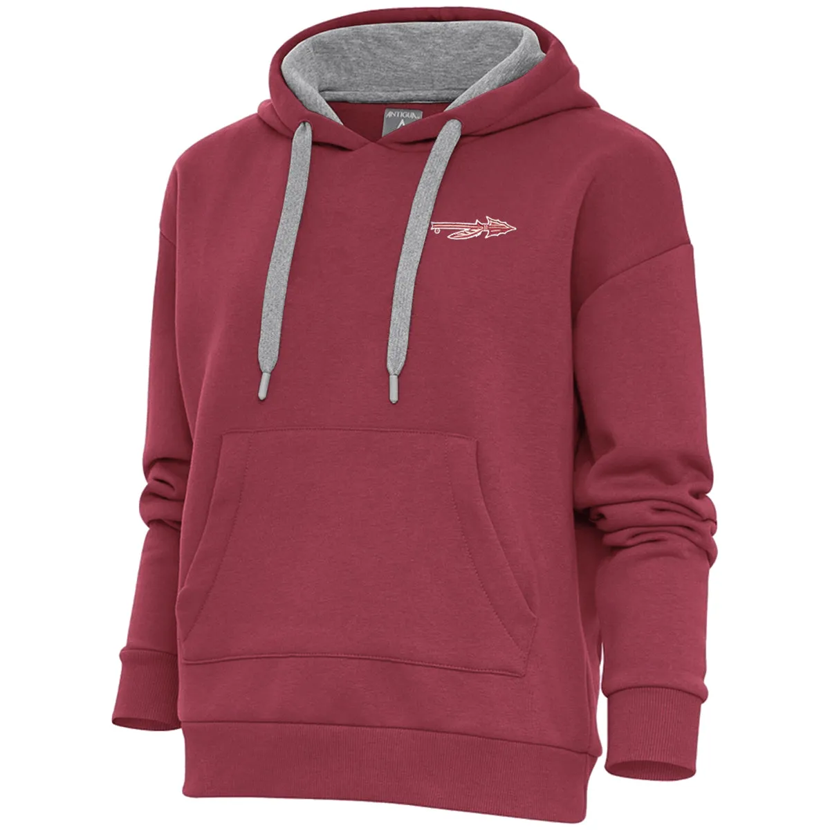 Antigua Women's Spear Logo Oversized Pullover Hood - Garnet