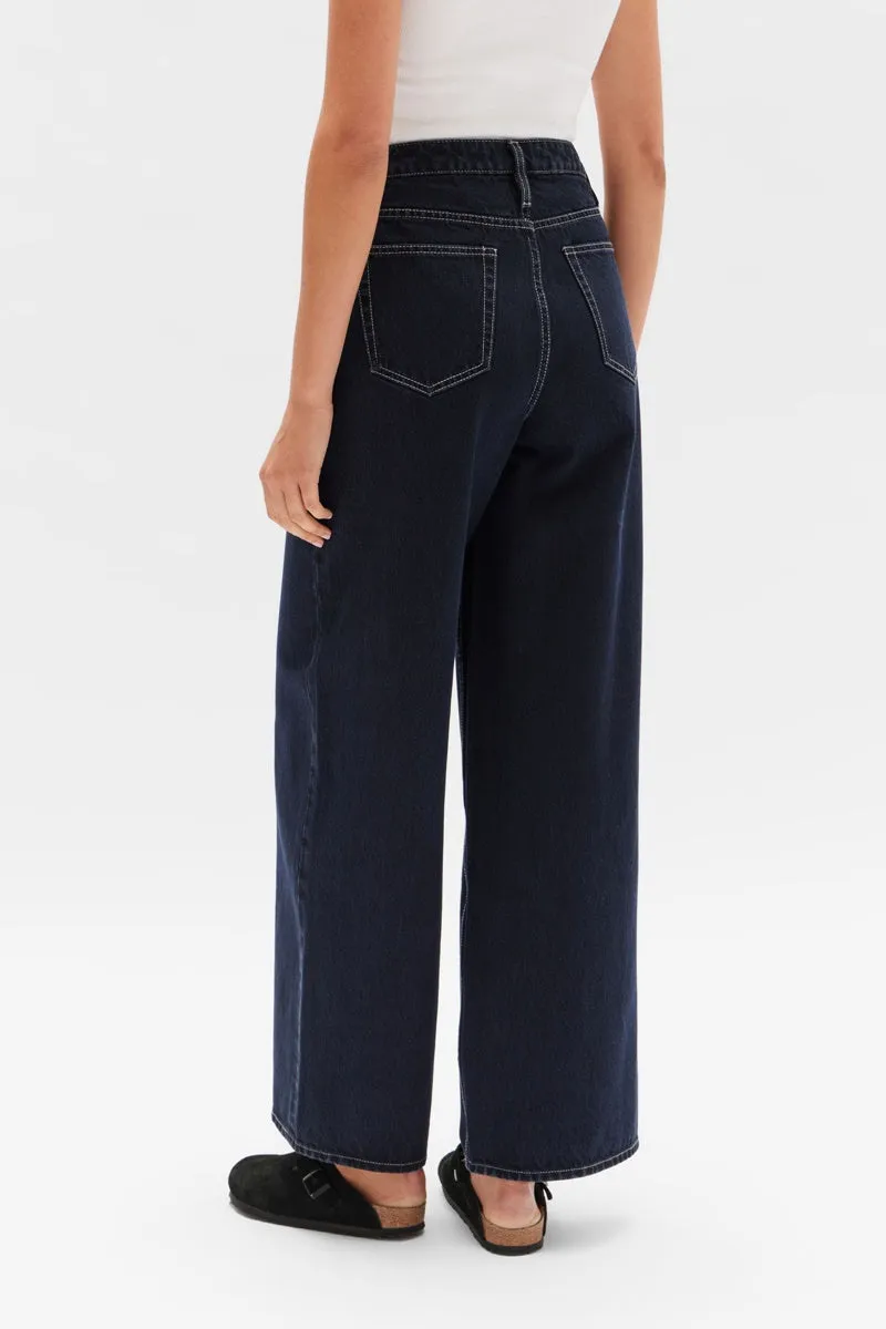 Assembly Label - Wide Leg Jean - Contrast Blue