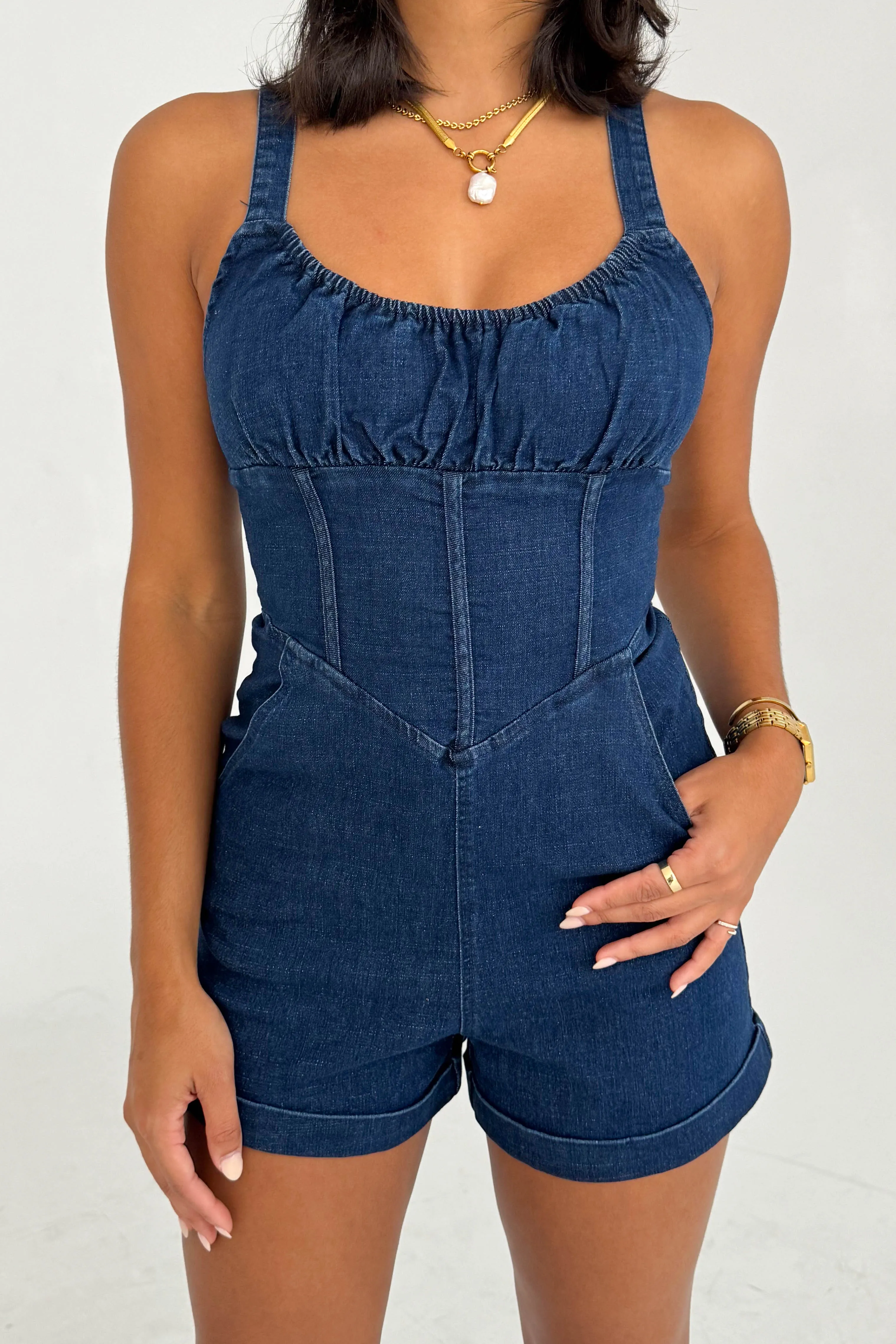 Austin Denim Romper