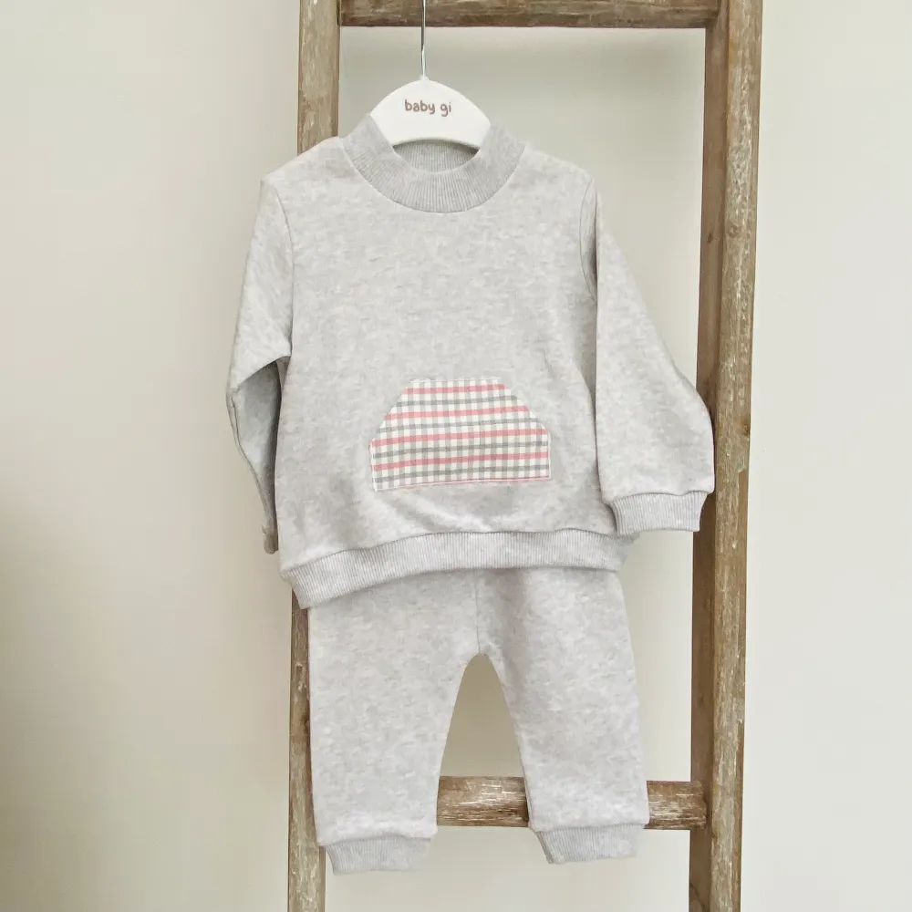 AW Baby Gi Girls Grey Marl Tracksuit