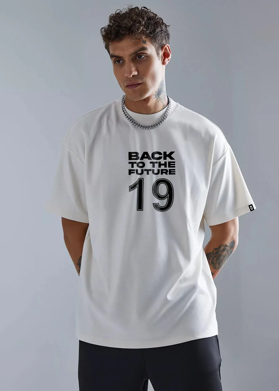 Back To Future Men Oversized Printed T-Shirt