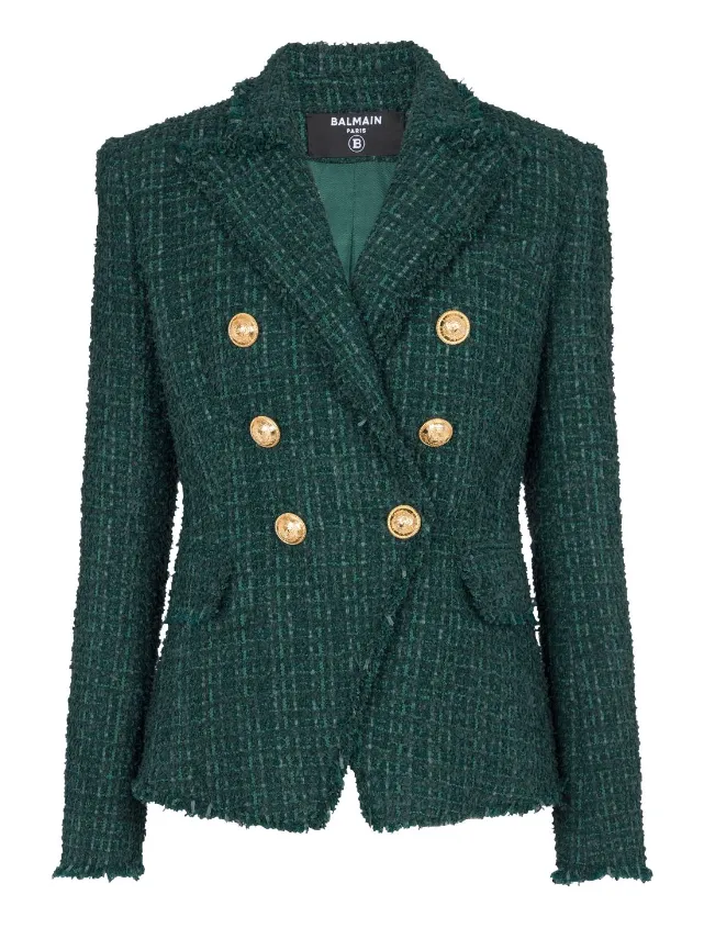 Balmain double-breasted tweed jacket