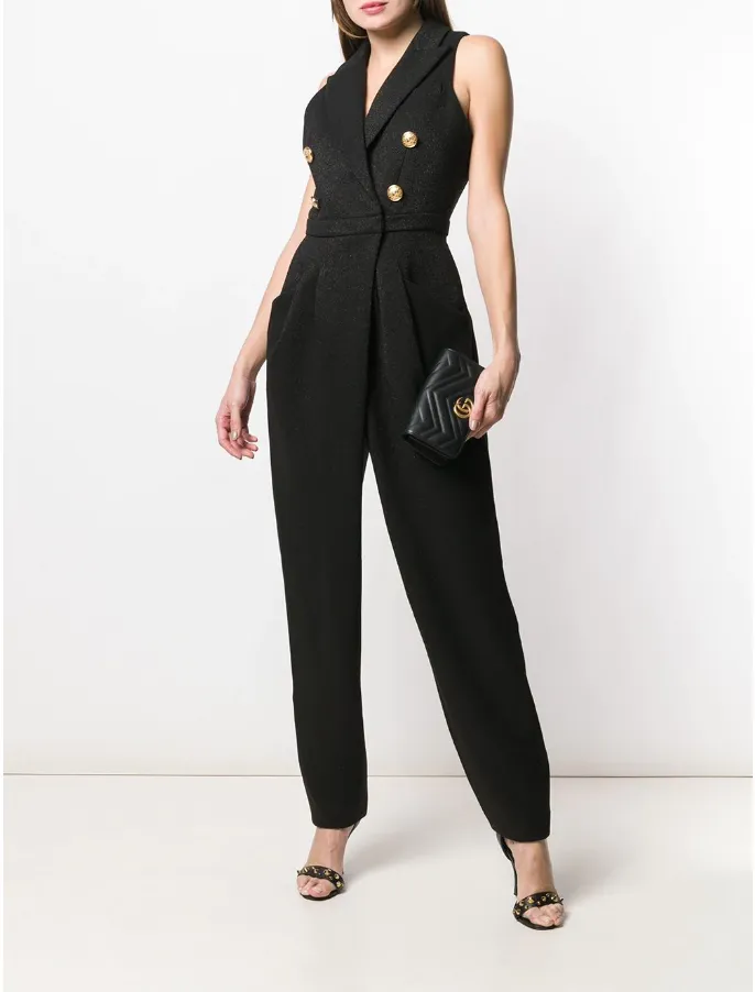 Balmain Sleeveless double breasted jumpsuit