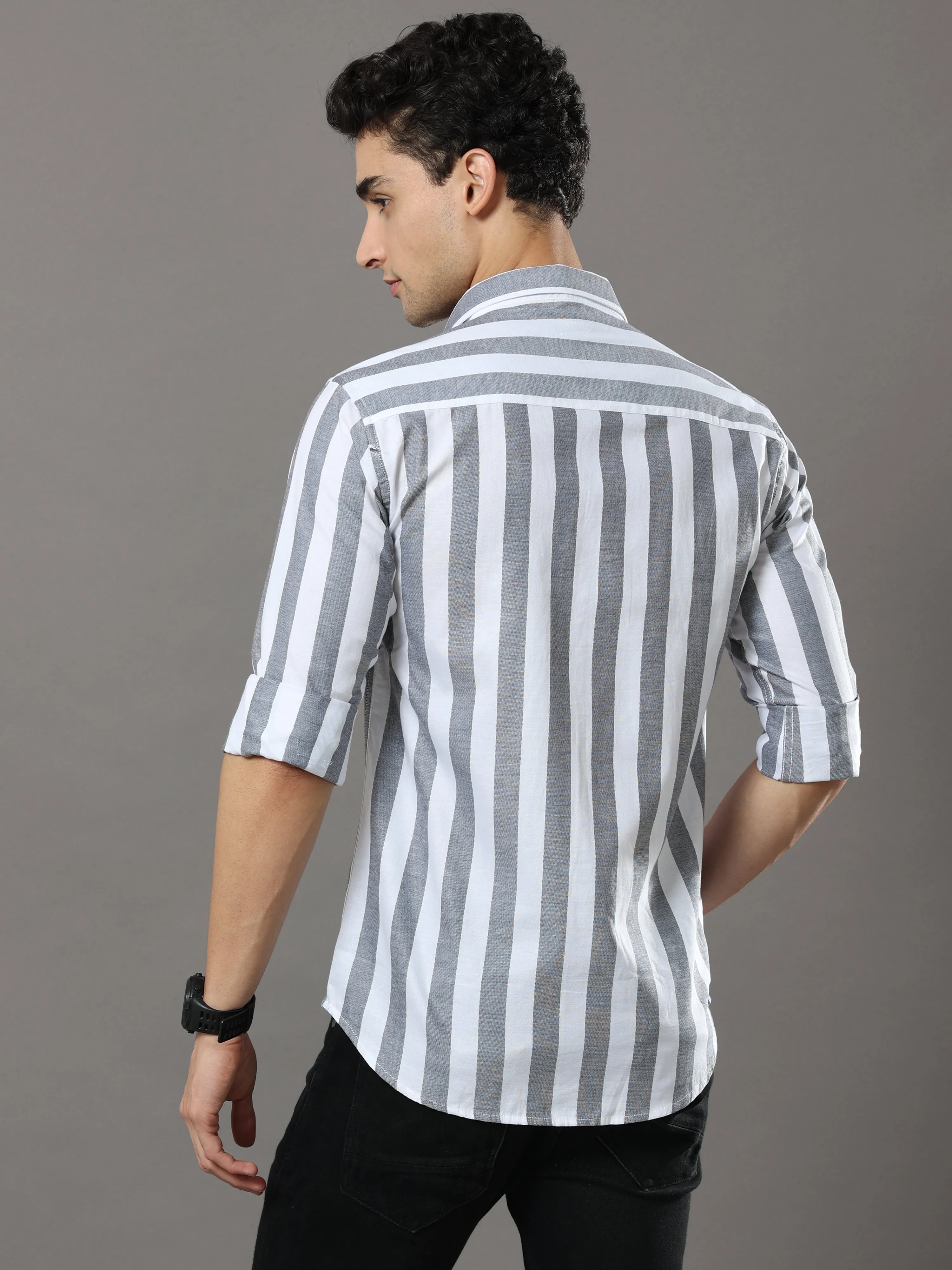 Black And White Stripes Shirt