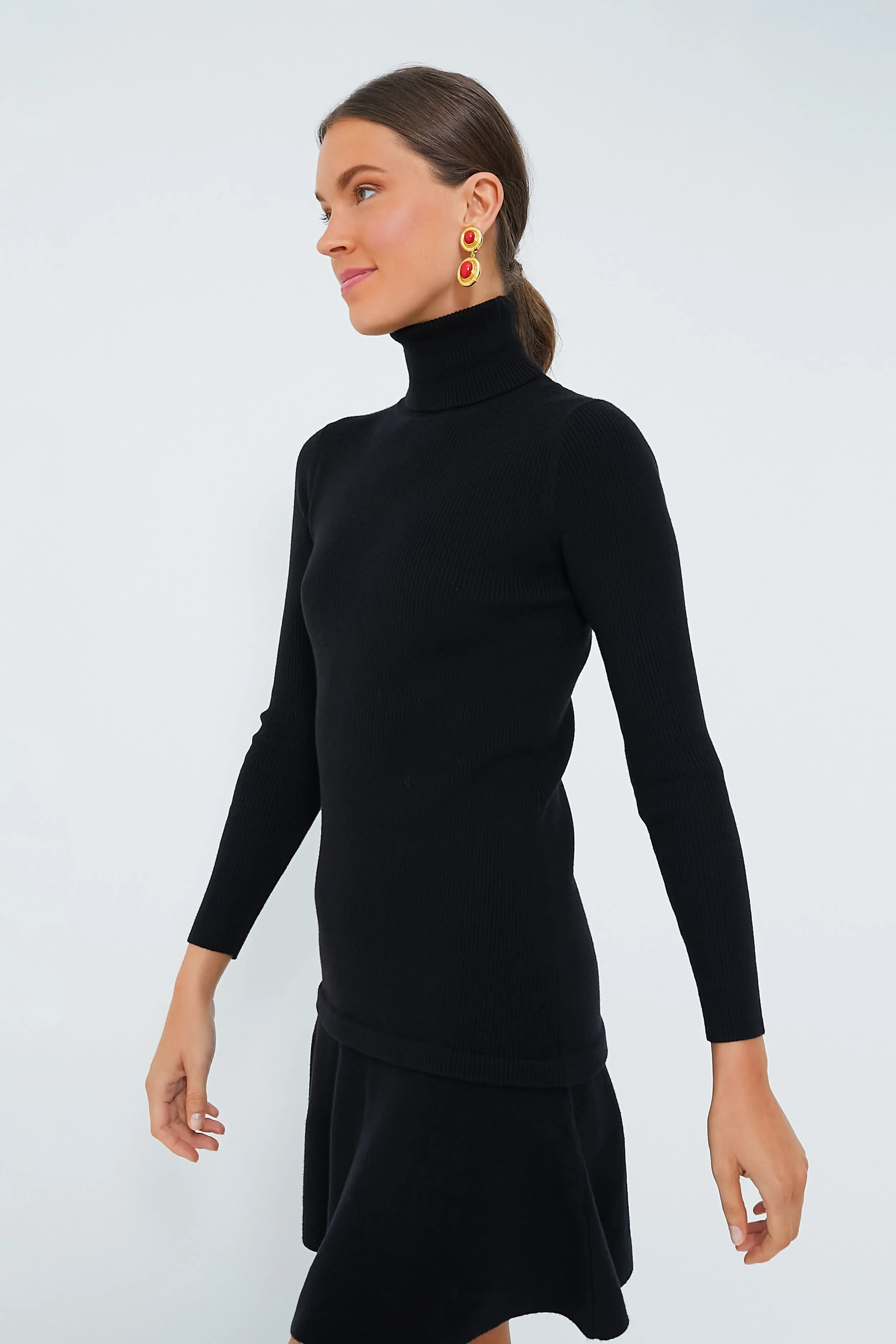 Black Baxter Turtleneck Dress