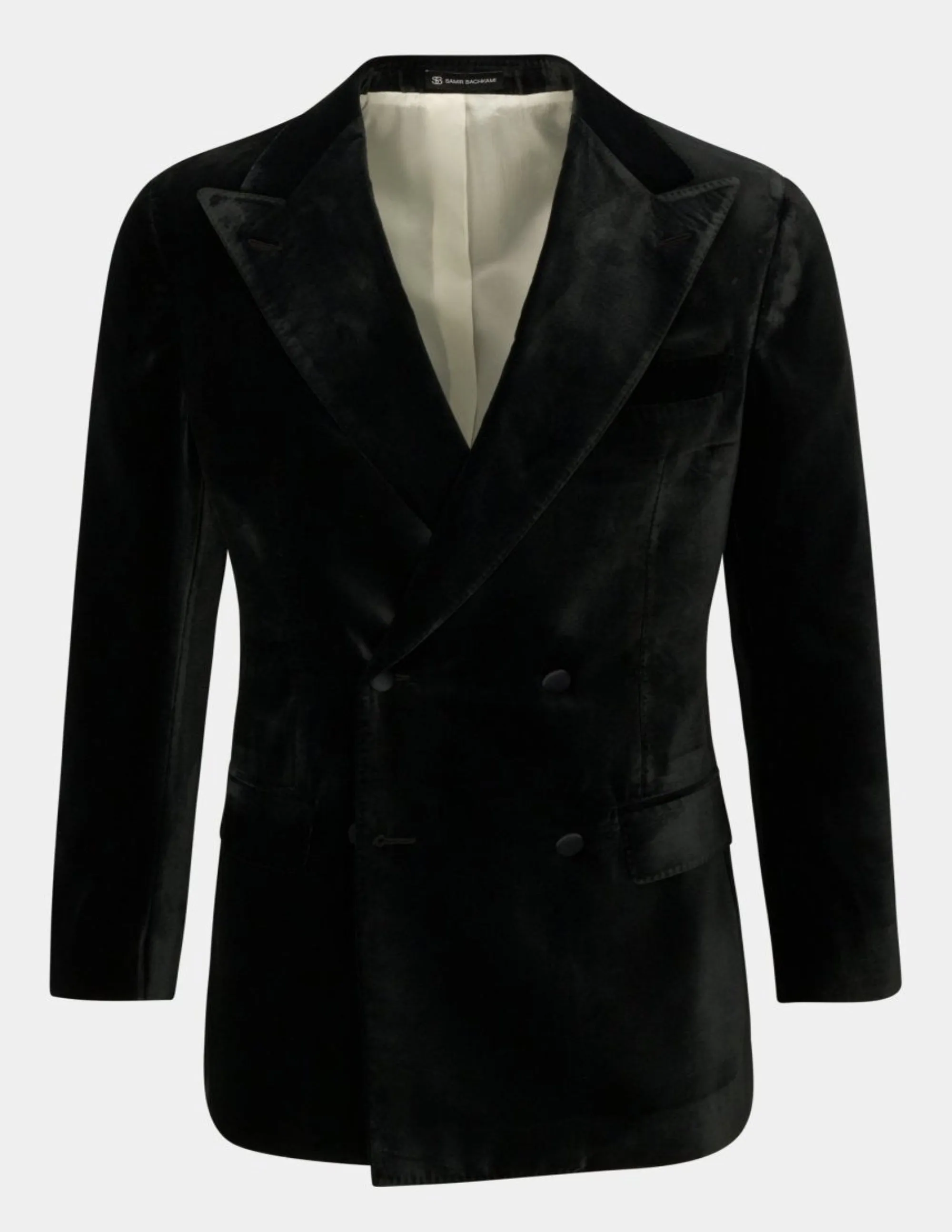 Black Velvet Double Breasted Jacket