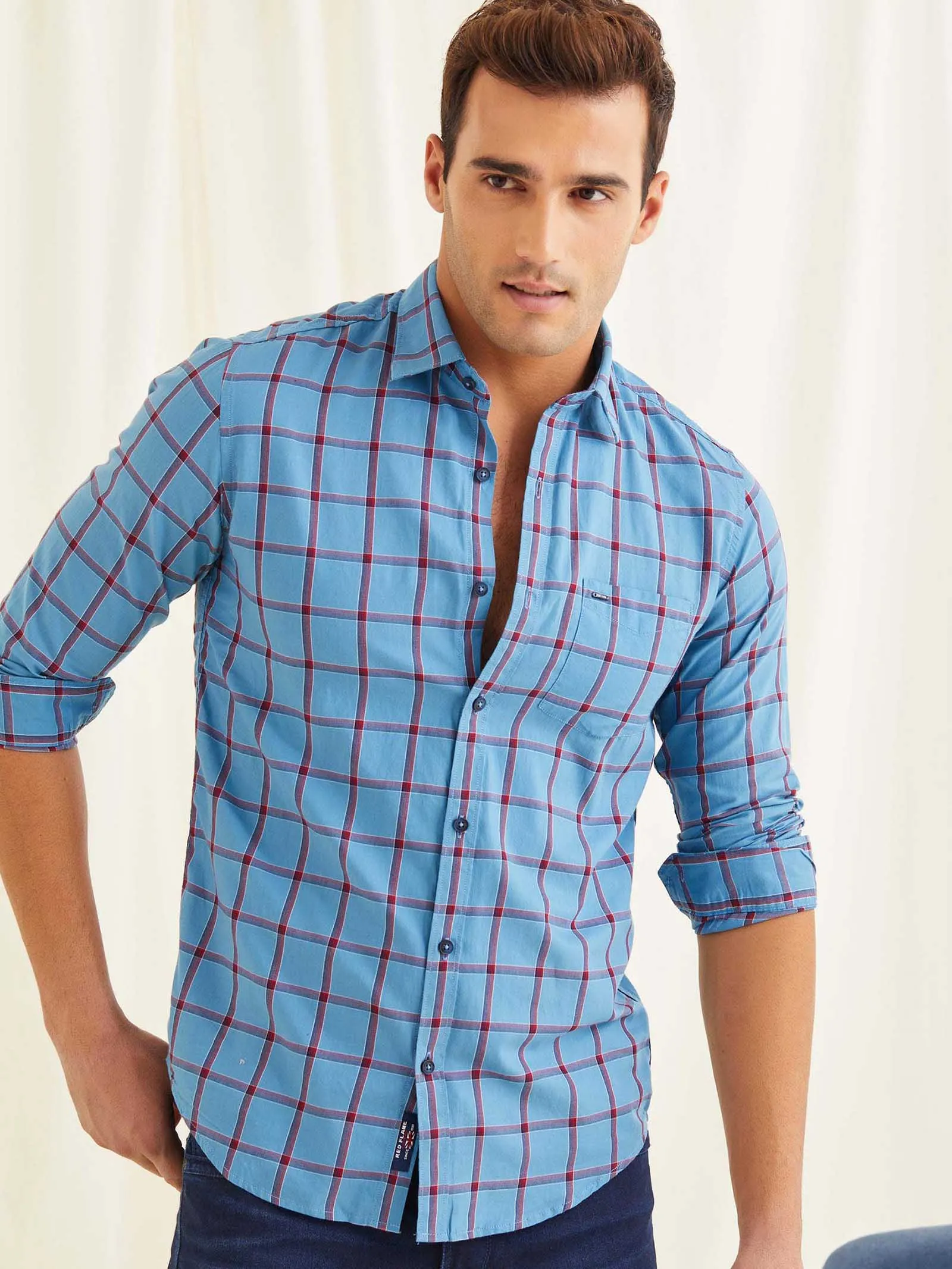 Blue Checked Shirt