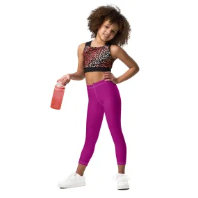 Bold and Bright: Solid Color Leggings for Active Girls - Fresh Eggplant