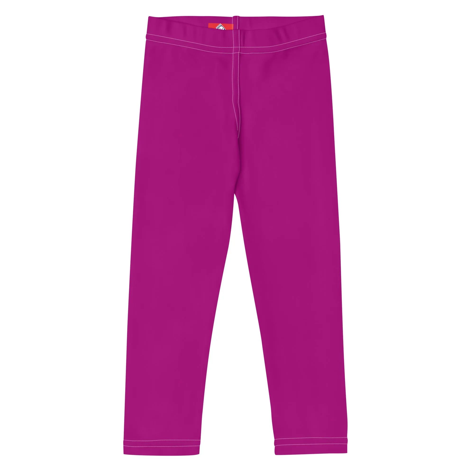 Bold and Bright: Solid Color Leggings for Active Girls - Fresh Eggplant