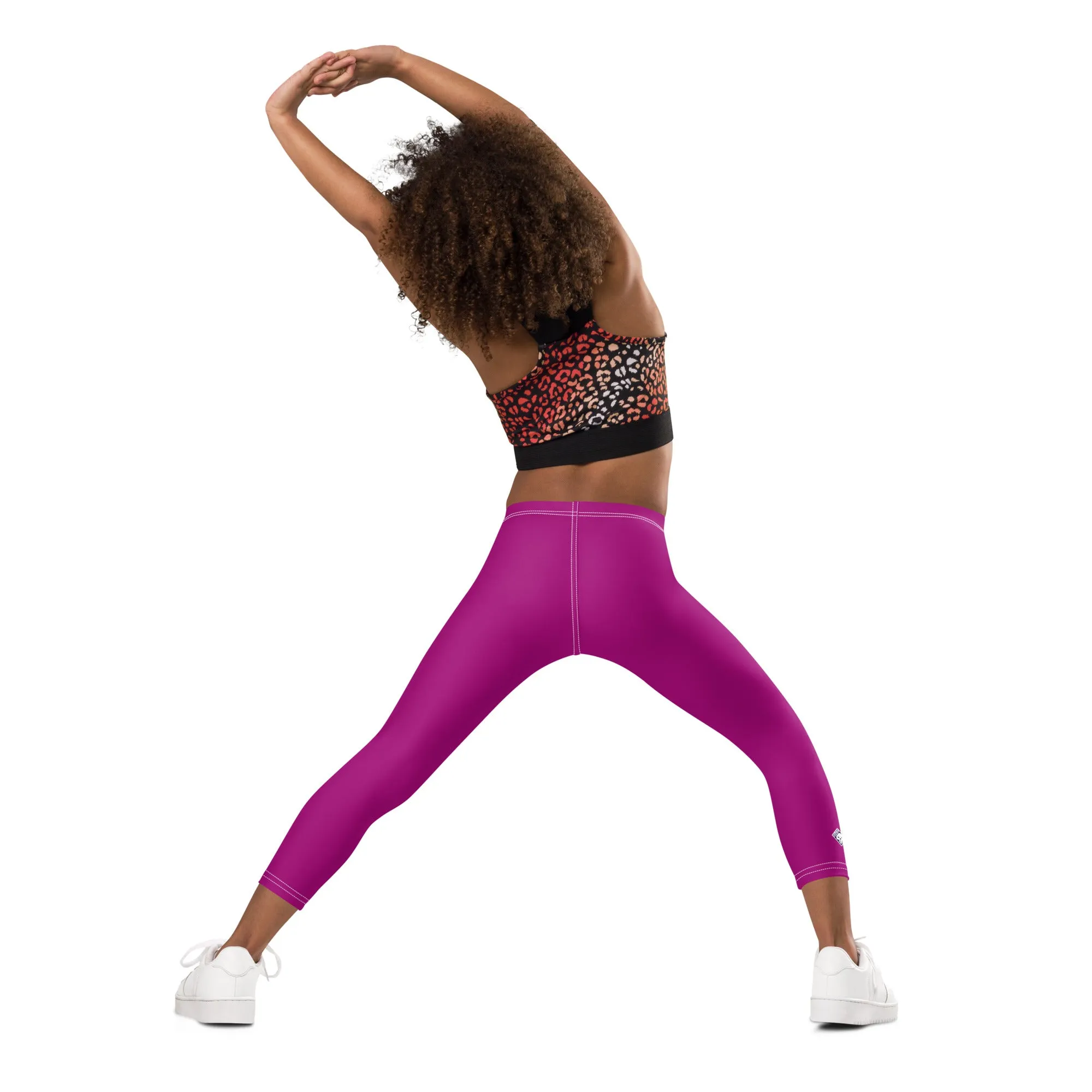 Bold and Bright: Solid Color Leggings for Active Girls - Fresh Eggplant