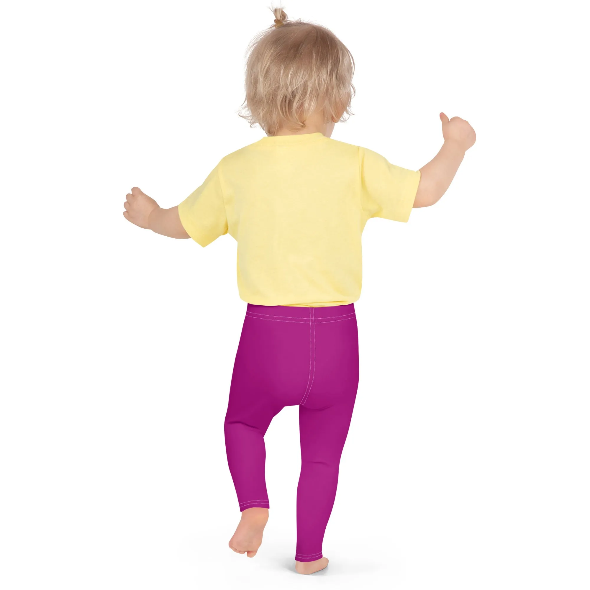 Bold and Bright: Solid Color Leggings for Active Girls - Fresh Eggplant