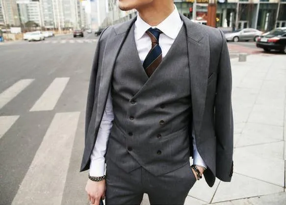 British Style Slim Double Breasted Waistcoat