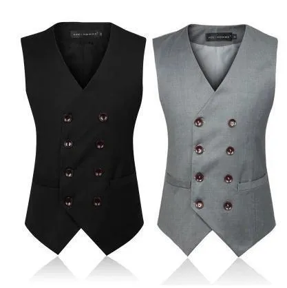 British Style Slim Double Breasted Waistcoat