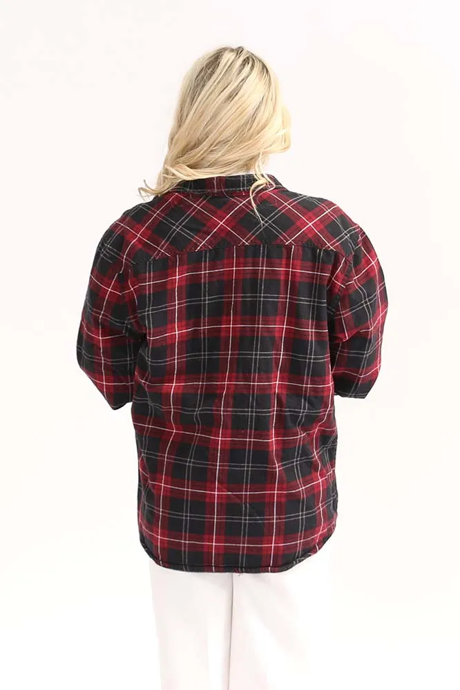 Brushed Flannel Checked Shirt L