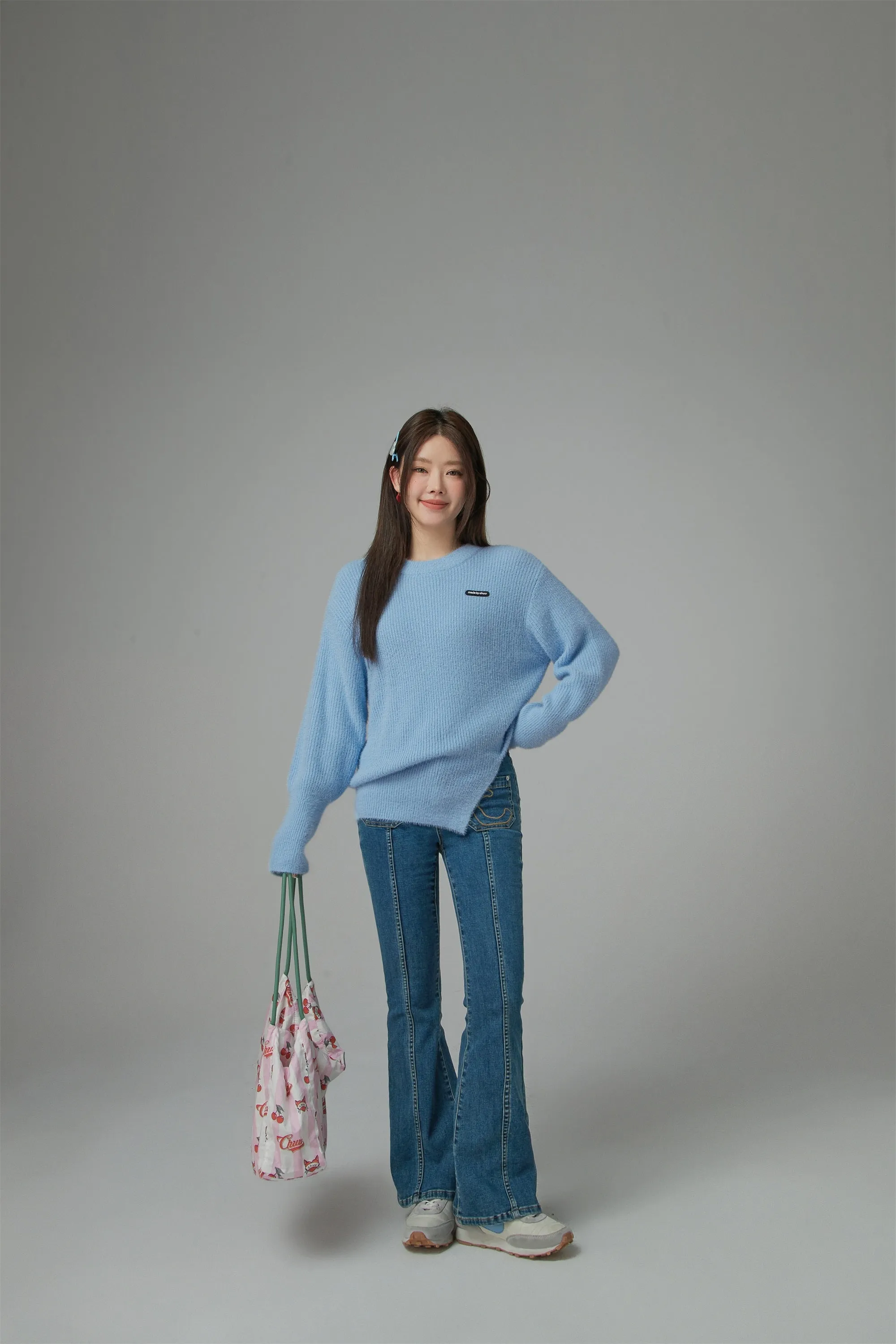 Casual Day Side Slit Knit Sweater