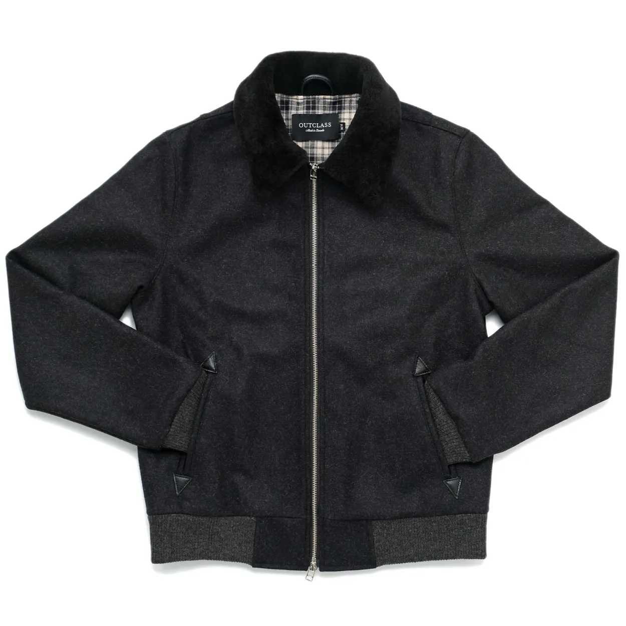 Charcoal Aviator Jacket