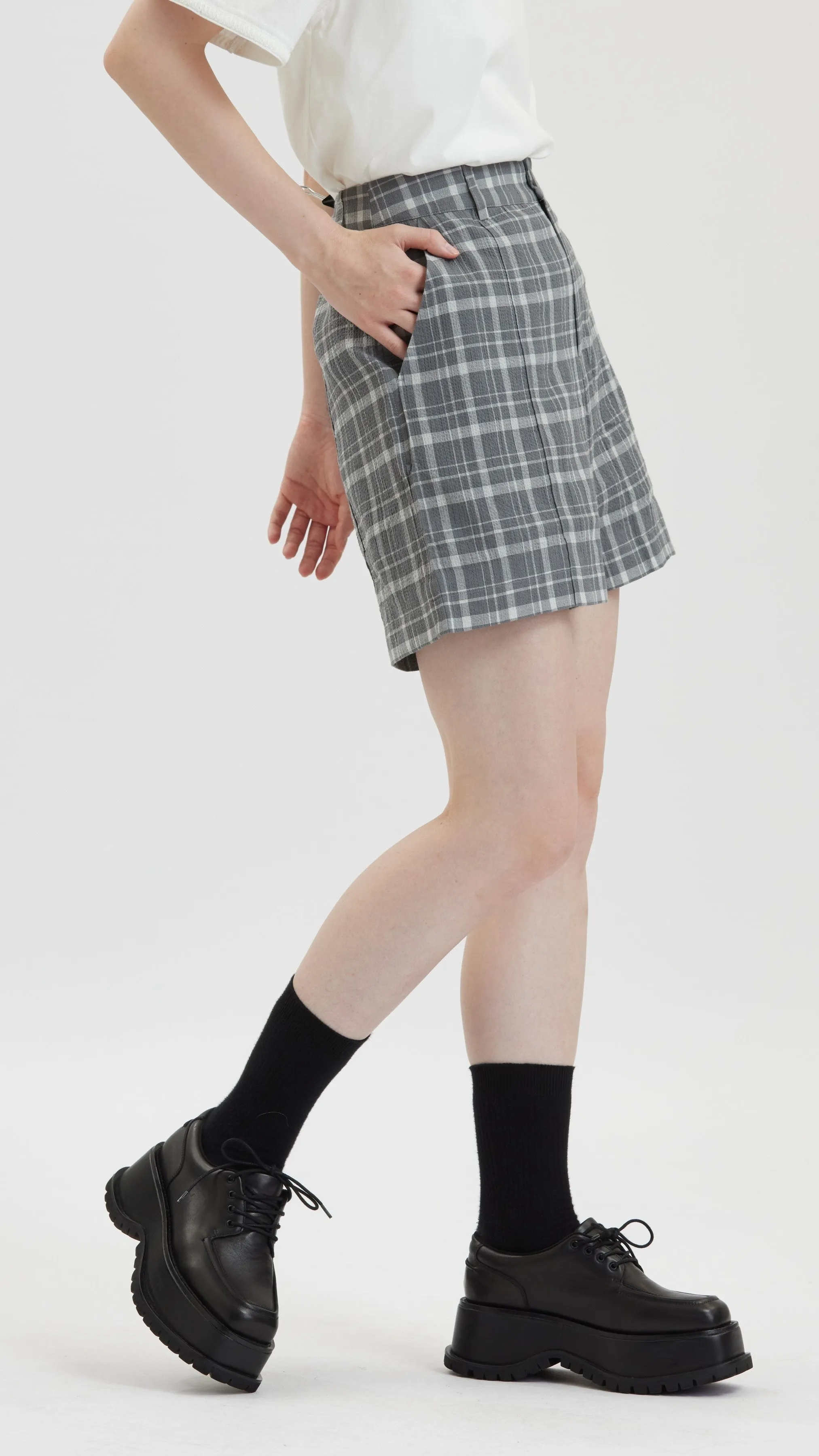 Checked Pattern Shorts