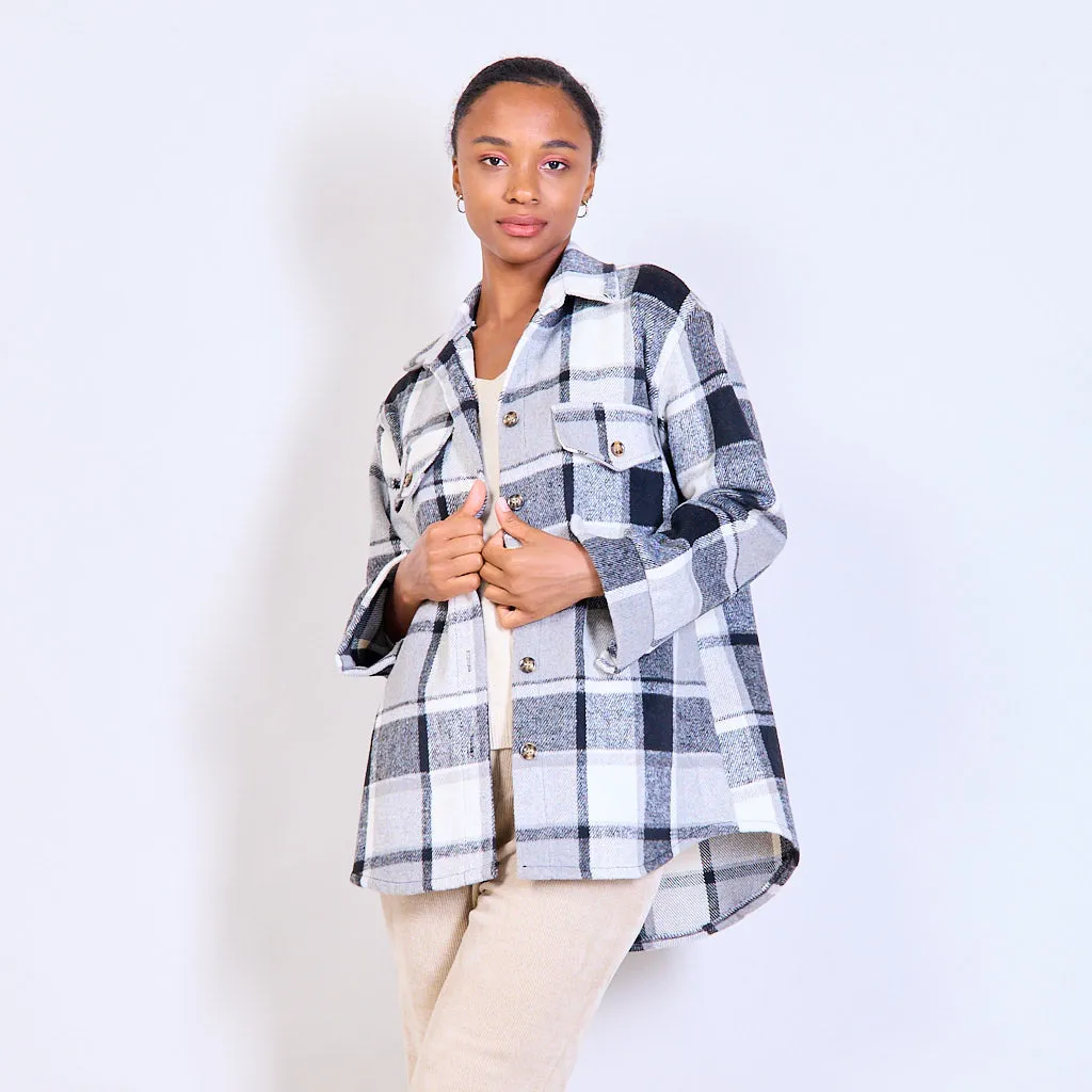 Checked shirt jacket wholesale