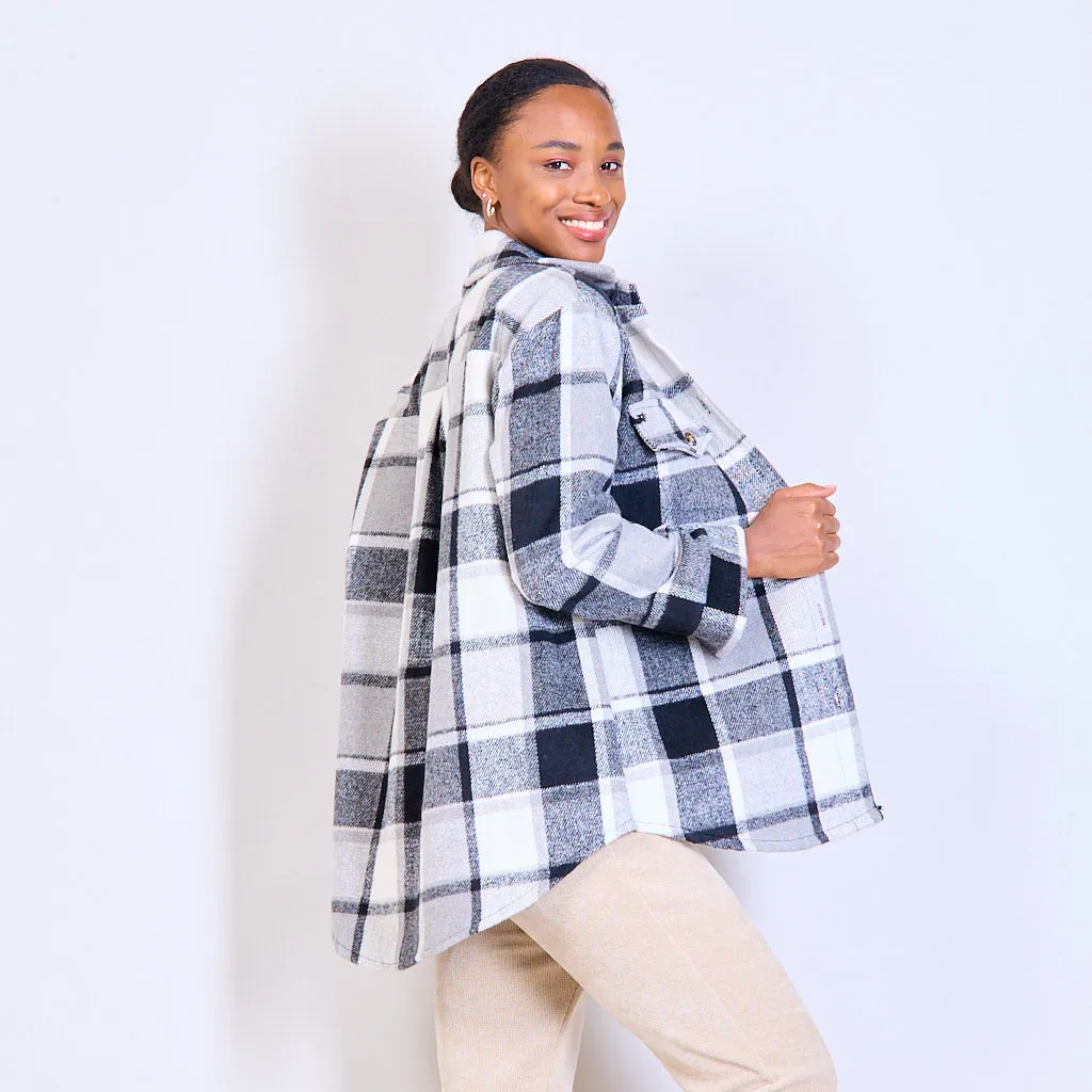 Checked shirt jacket wholesale