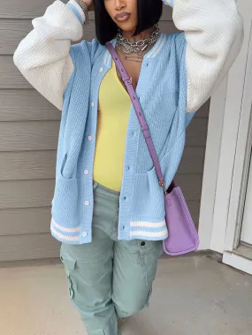 Colorblock Pocket Knit Cardigan