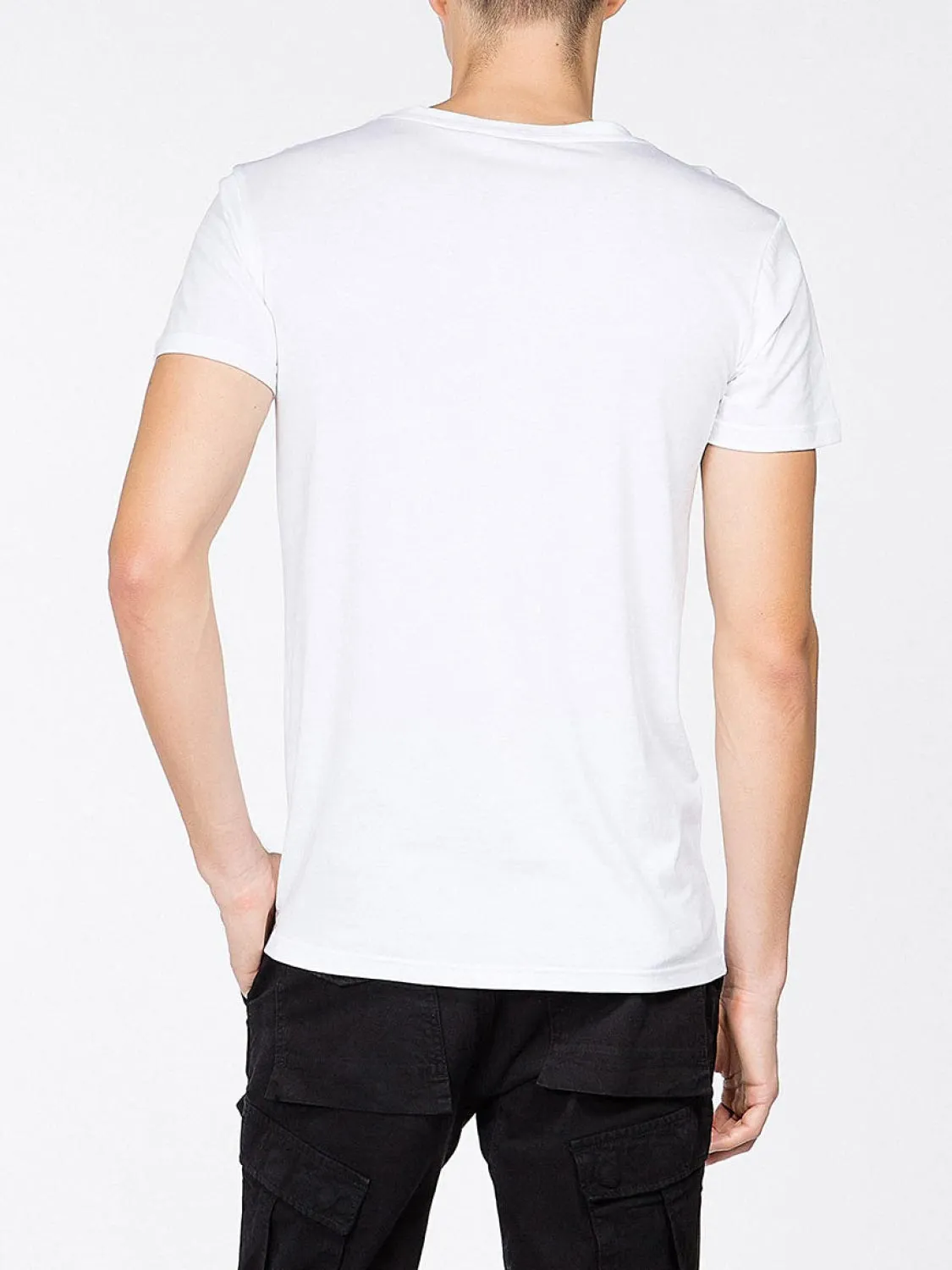 Crew Neck Modal-Blend Pocket T-shirt White