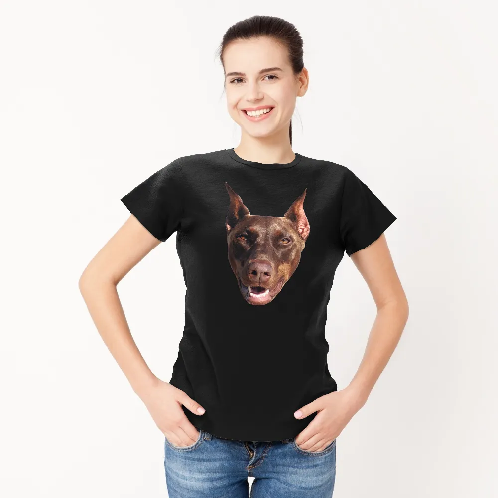 Custom Face Funny Dog T-shirt Pet