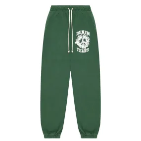 Denim Tears Mens Green University Logo Sweatpants - Premium Comfort and Style